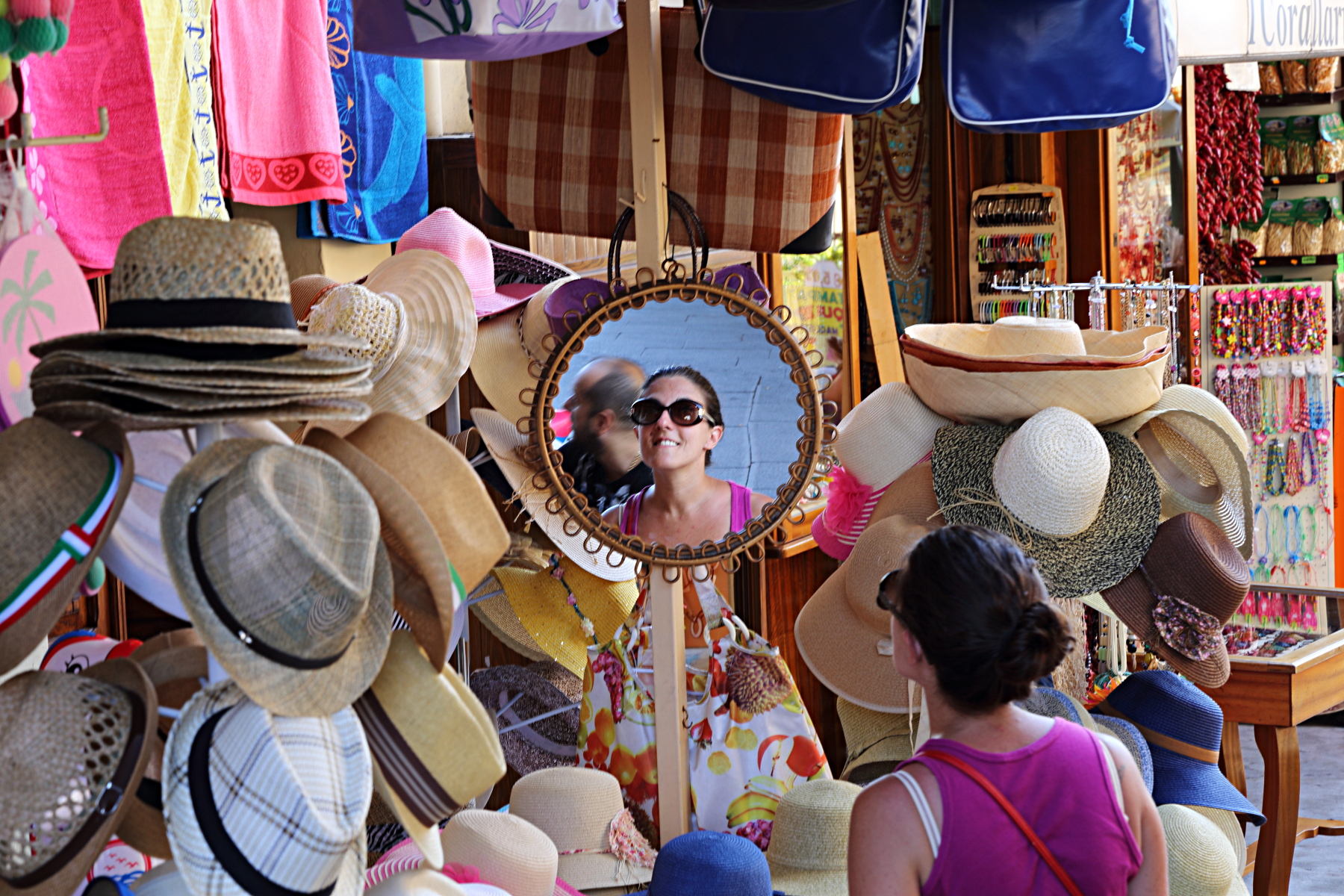 With the sky for hat