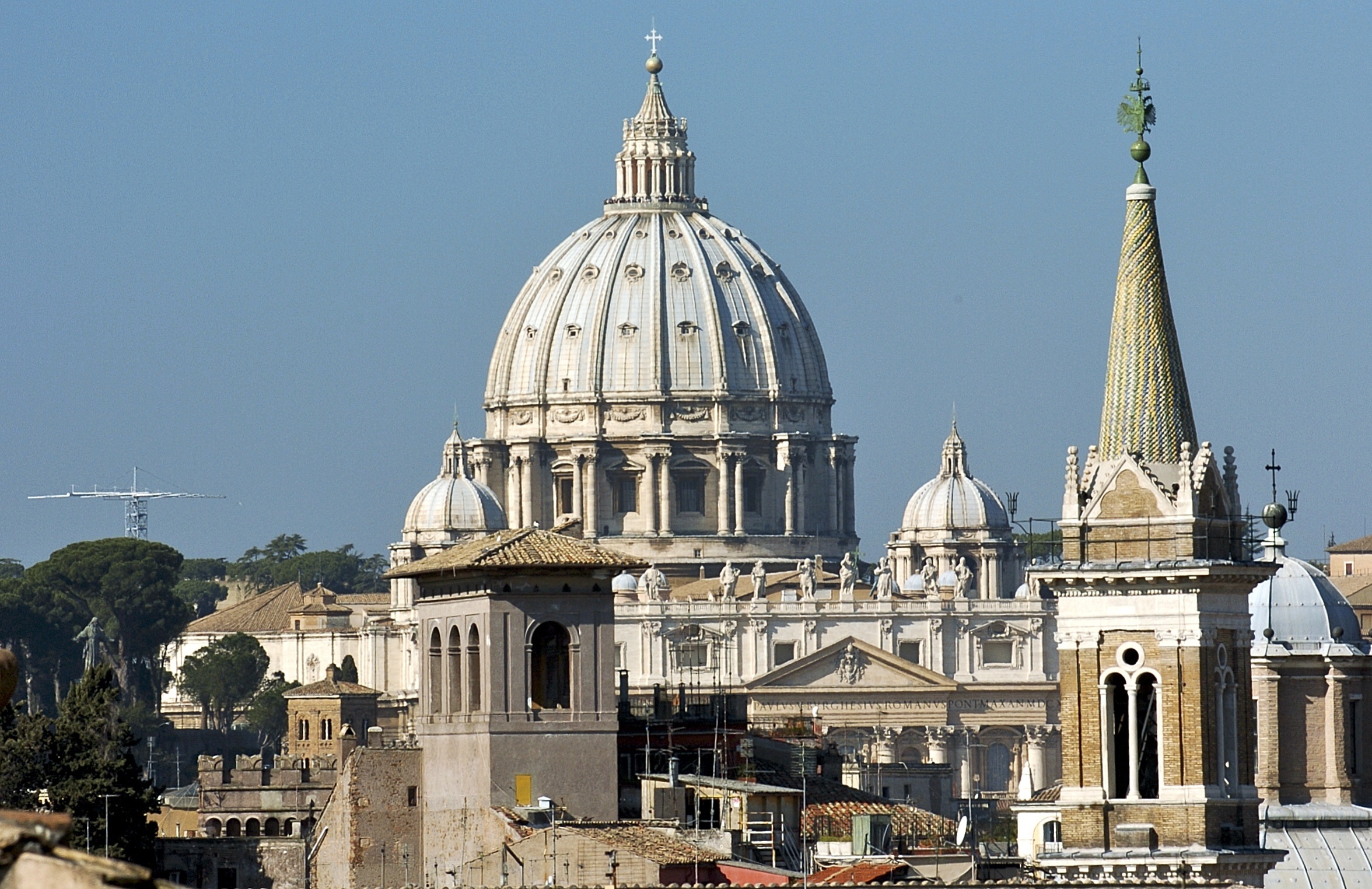 Roma, dal tetto di Palazzo Giustiniani