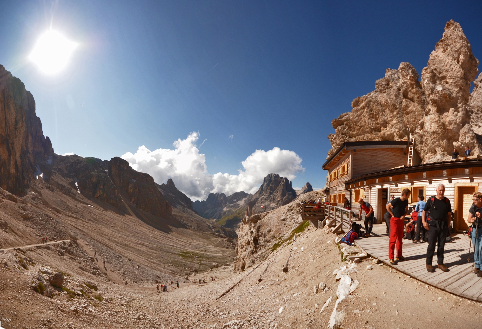 Panorama from the shelter of the prince catinaccio