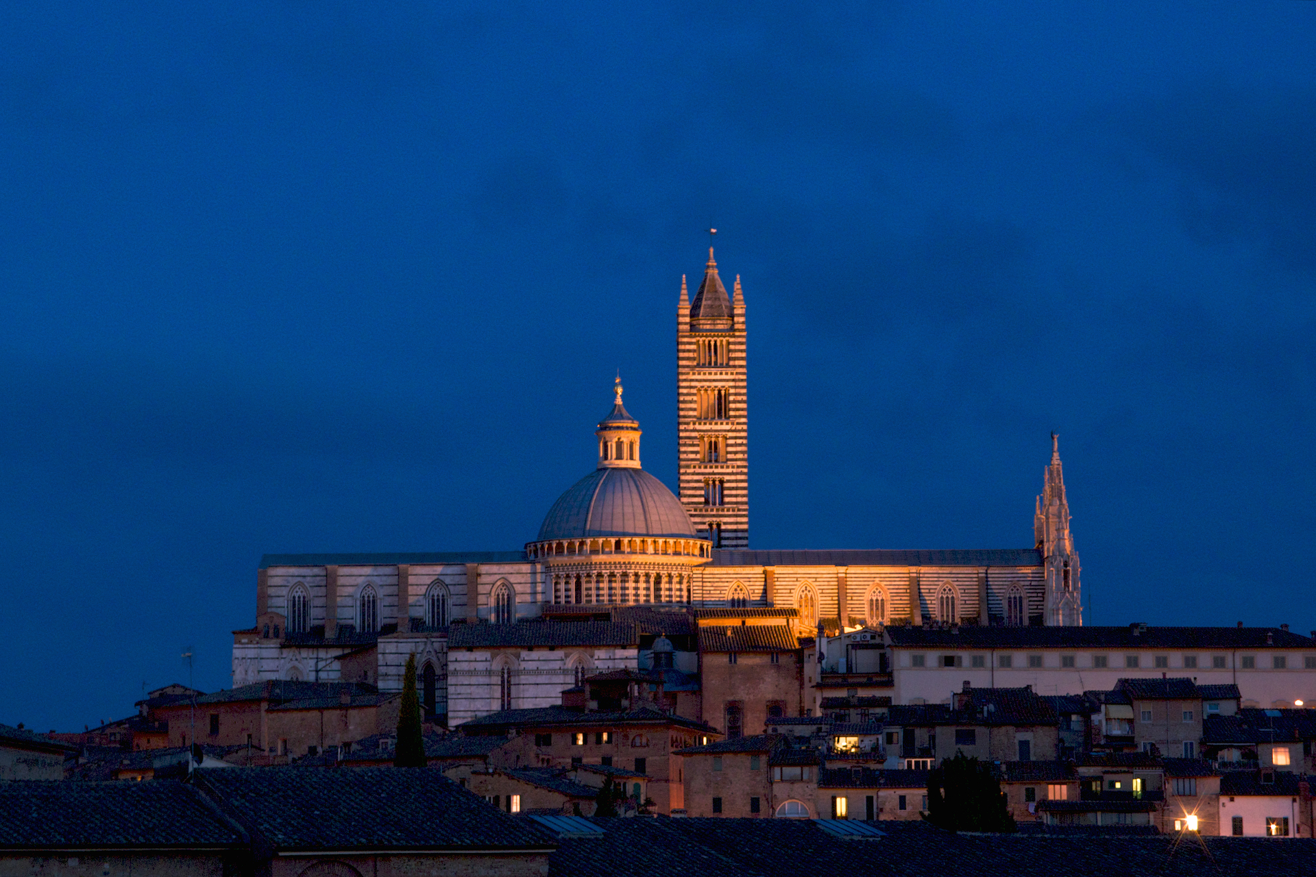 Siena Cathedral by night