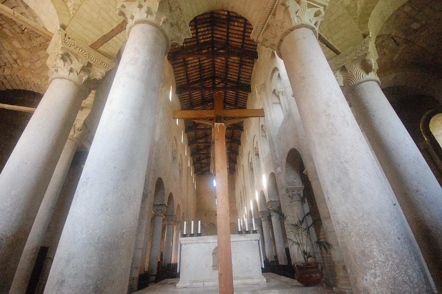 Tour of the Val d 'Orcia Inside the abbey.