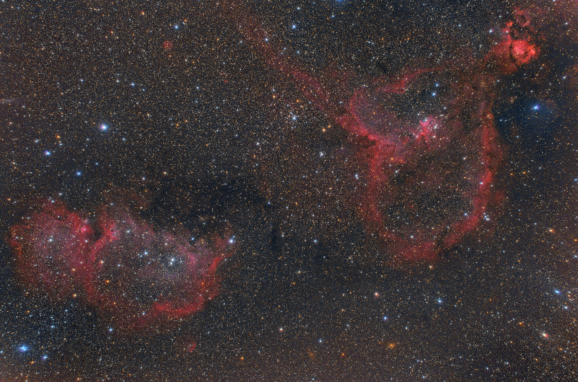 Baby and Heart Nebula Nebula in Cassiopeia.
