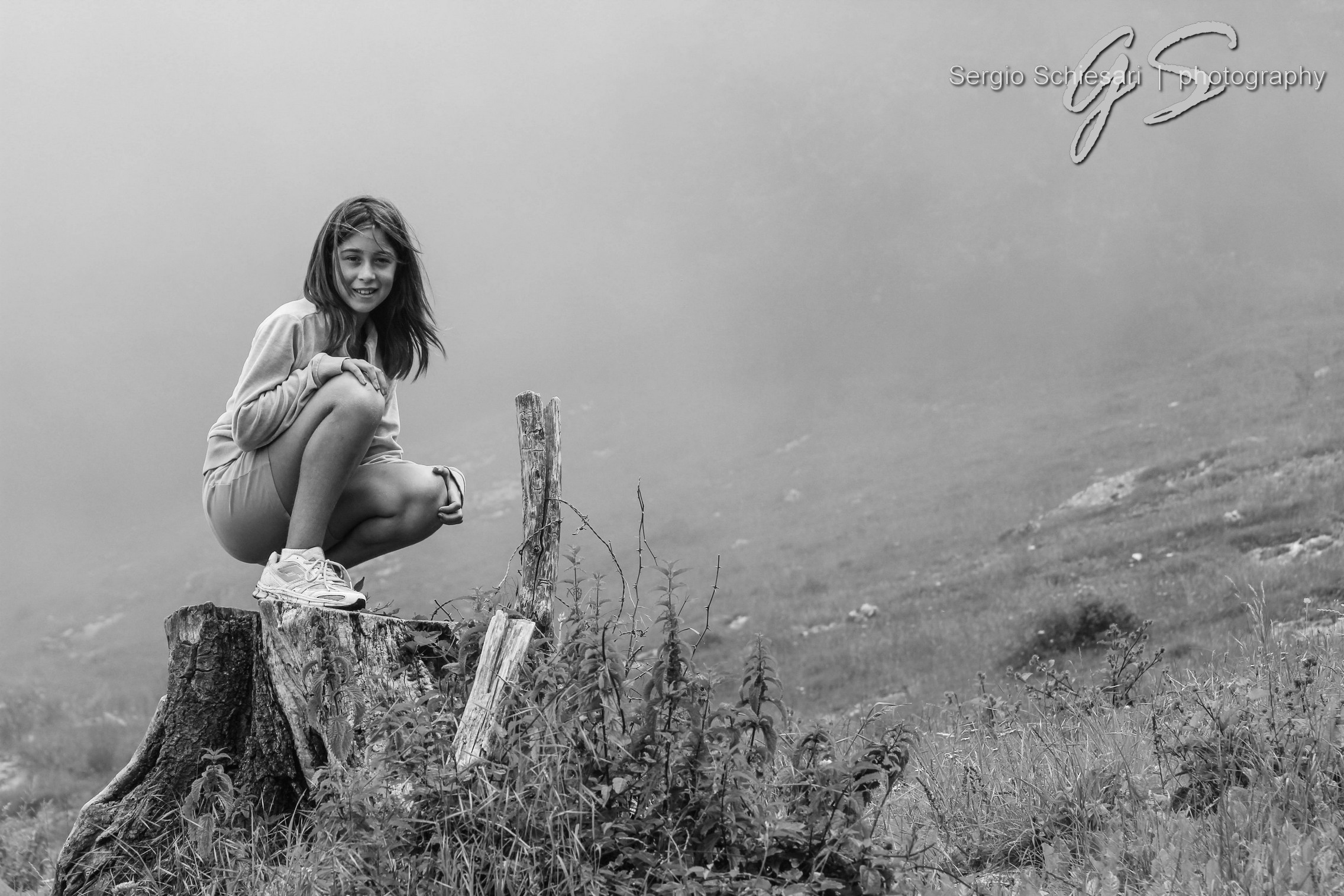 the fog to the steep hills .....