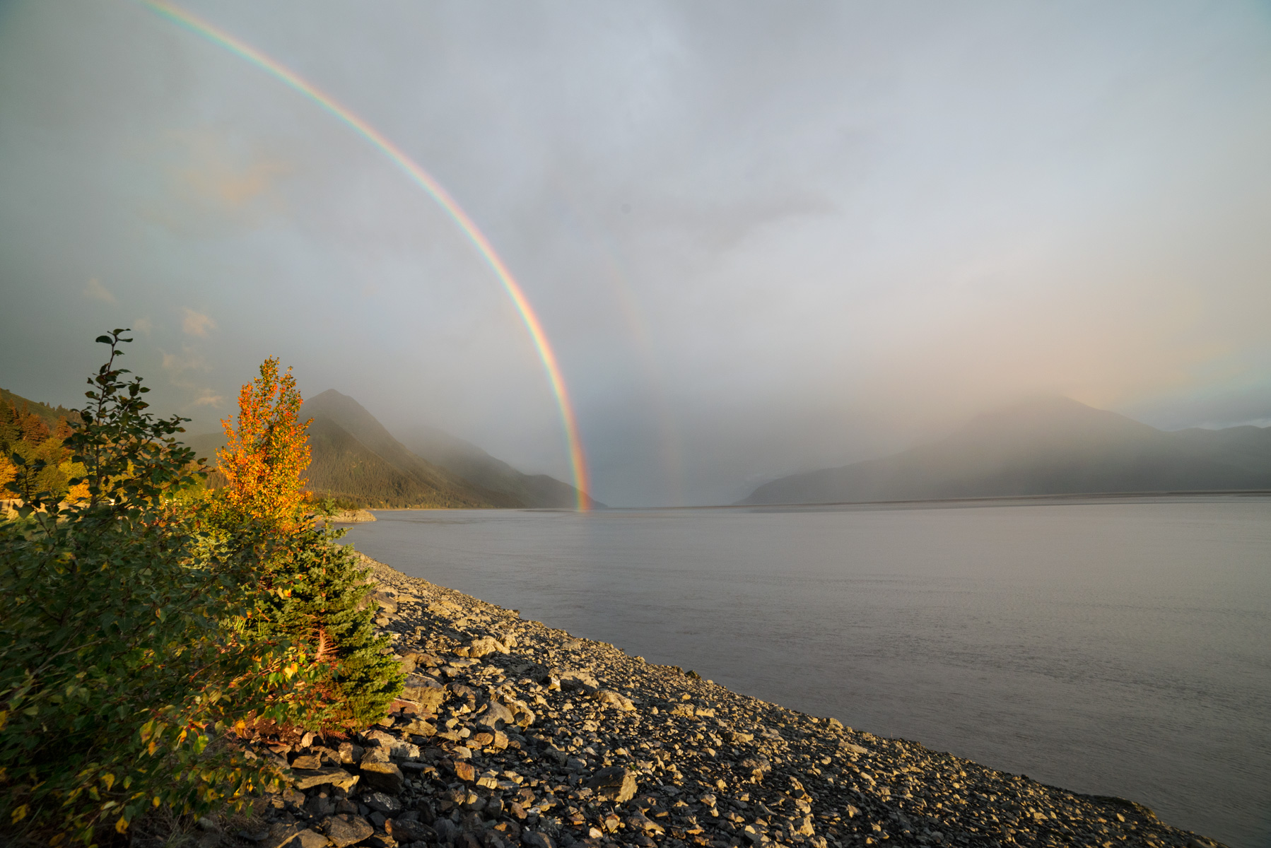 Rainbow on Seward Highway _ Alaska