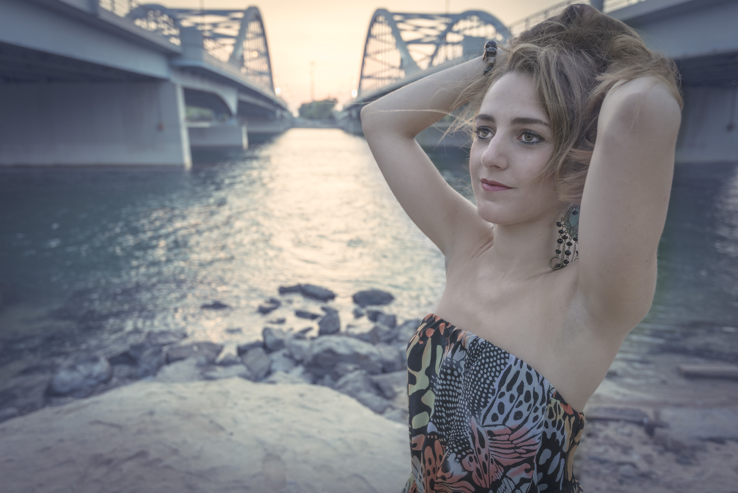 Portrait Maqta Bridge in Abu Dhabi