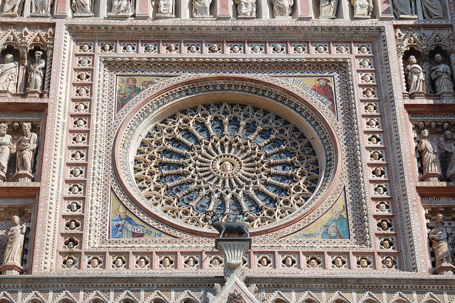 Outside the Cathedral of Orvieto.
