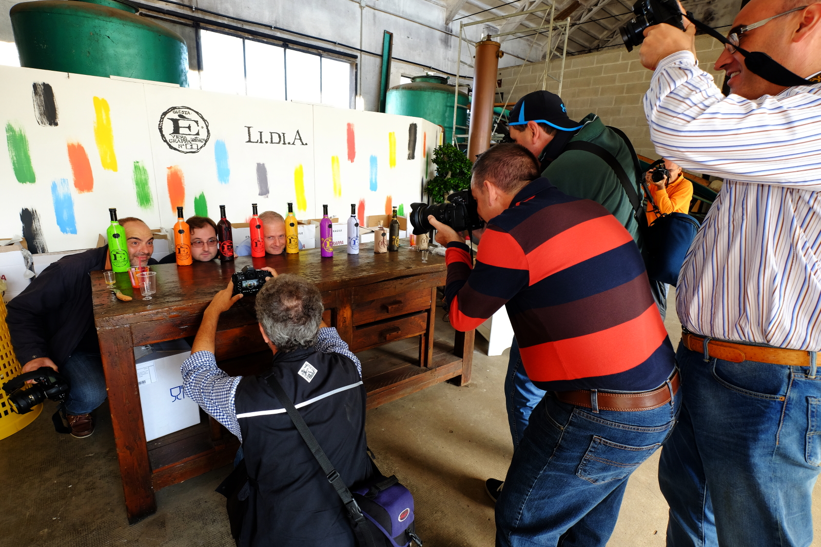 The peak backstage ...