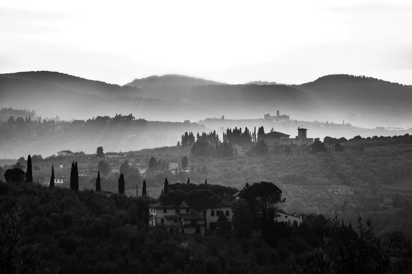 Tramonto dietro Firenze