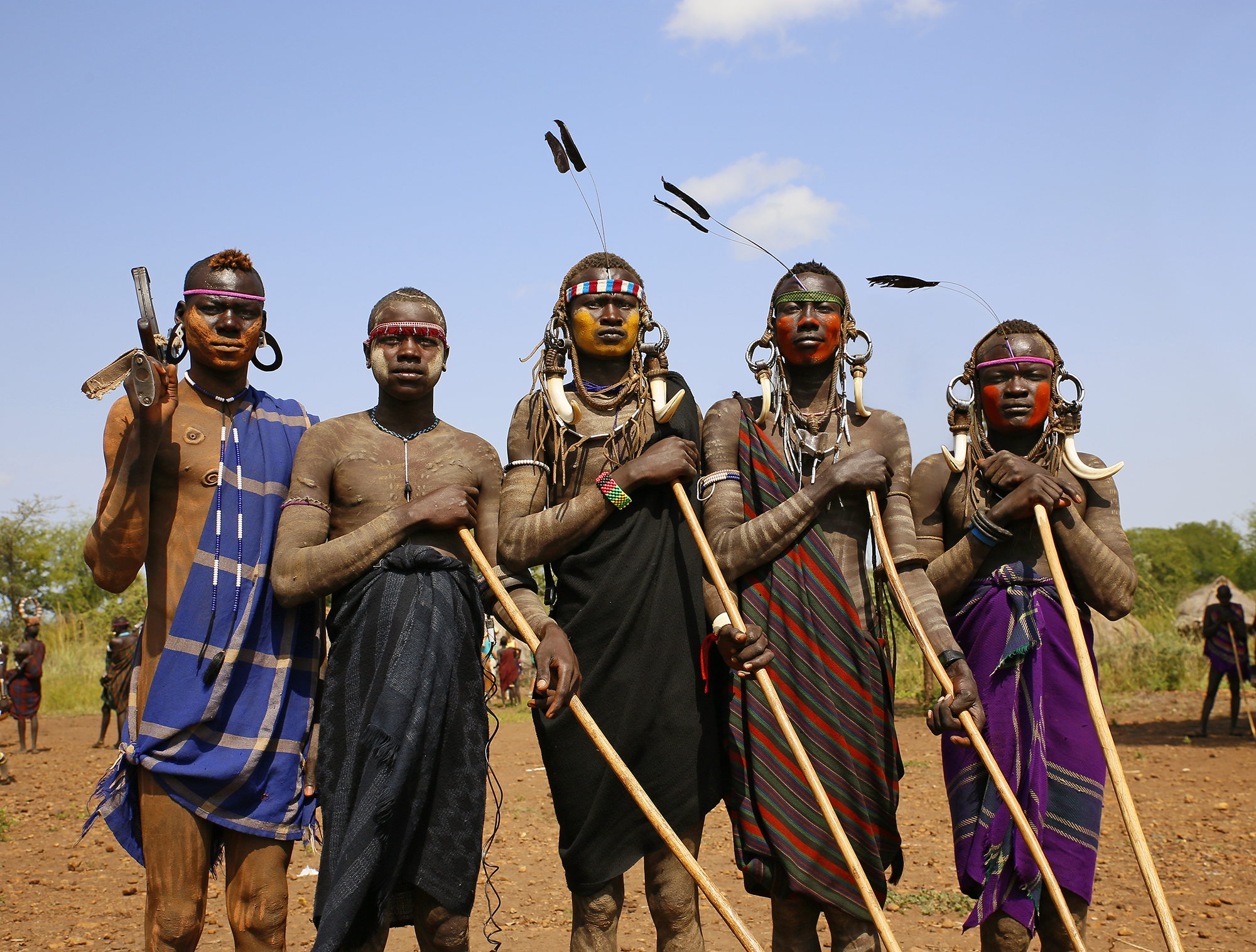Mursi warriors