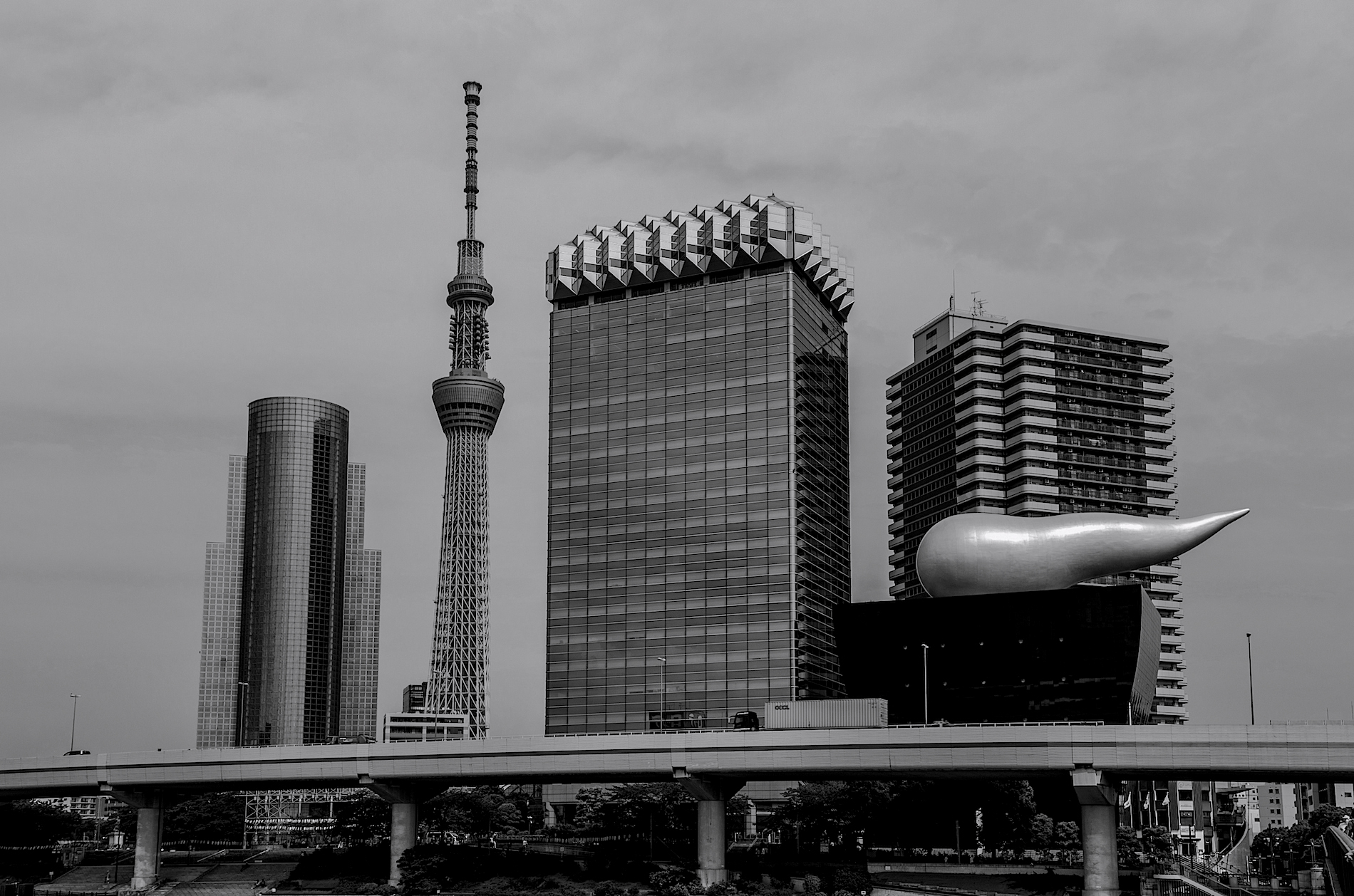 Skyline from Asakusa in Tokyo!