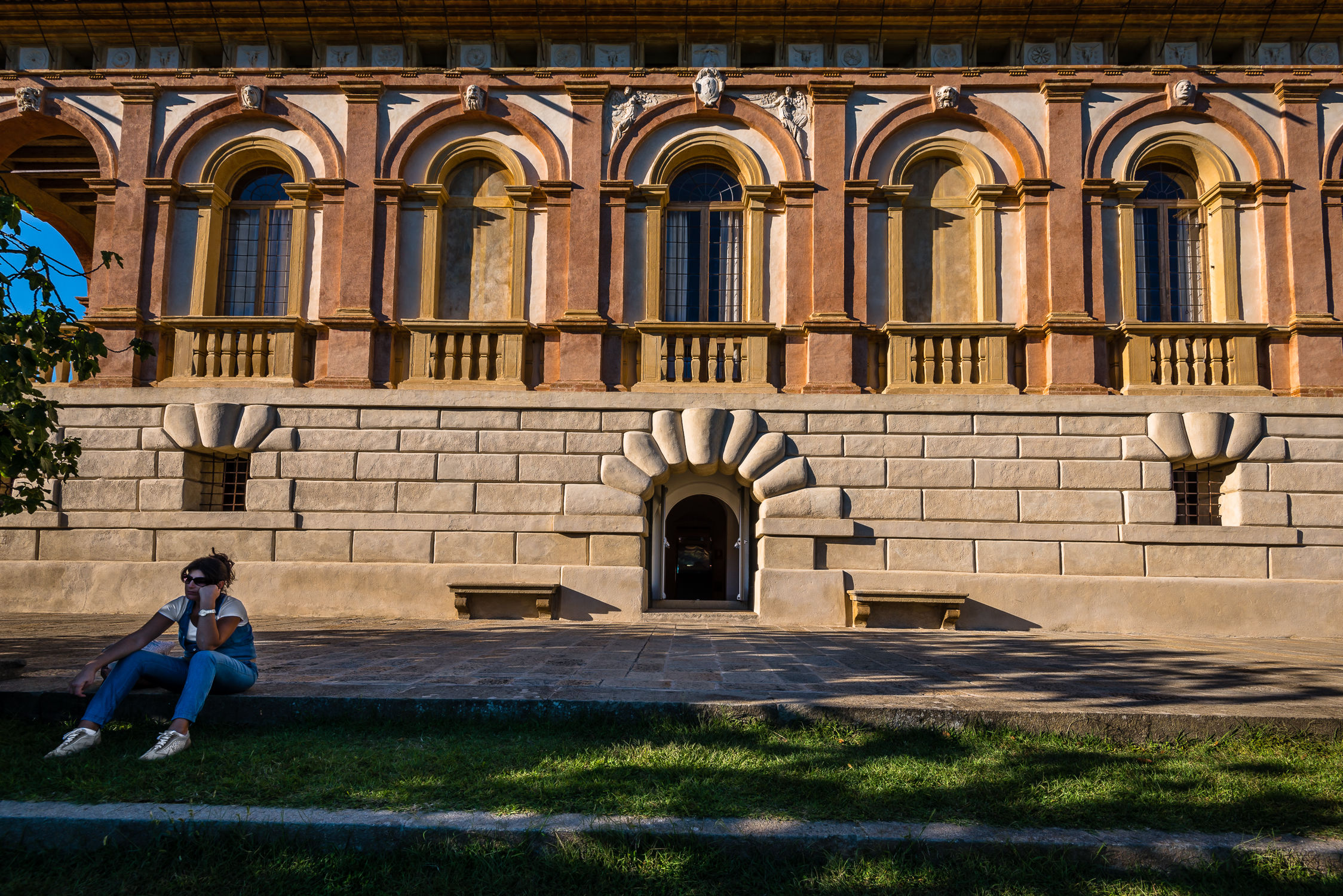 In the shadow of the villa