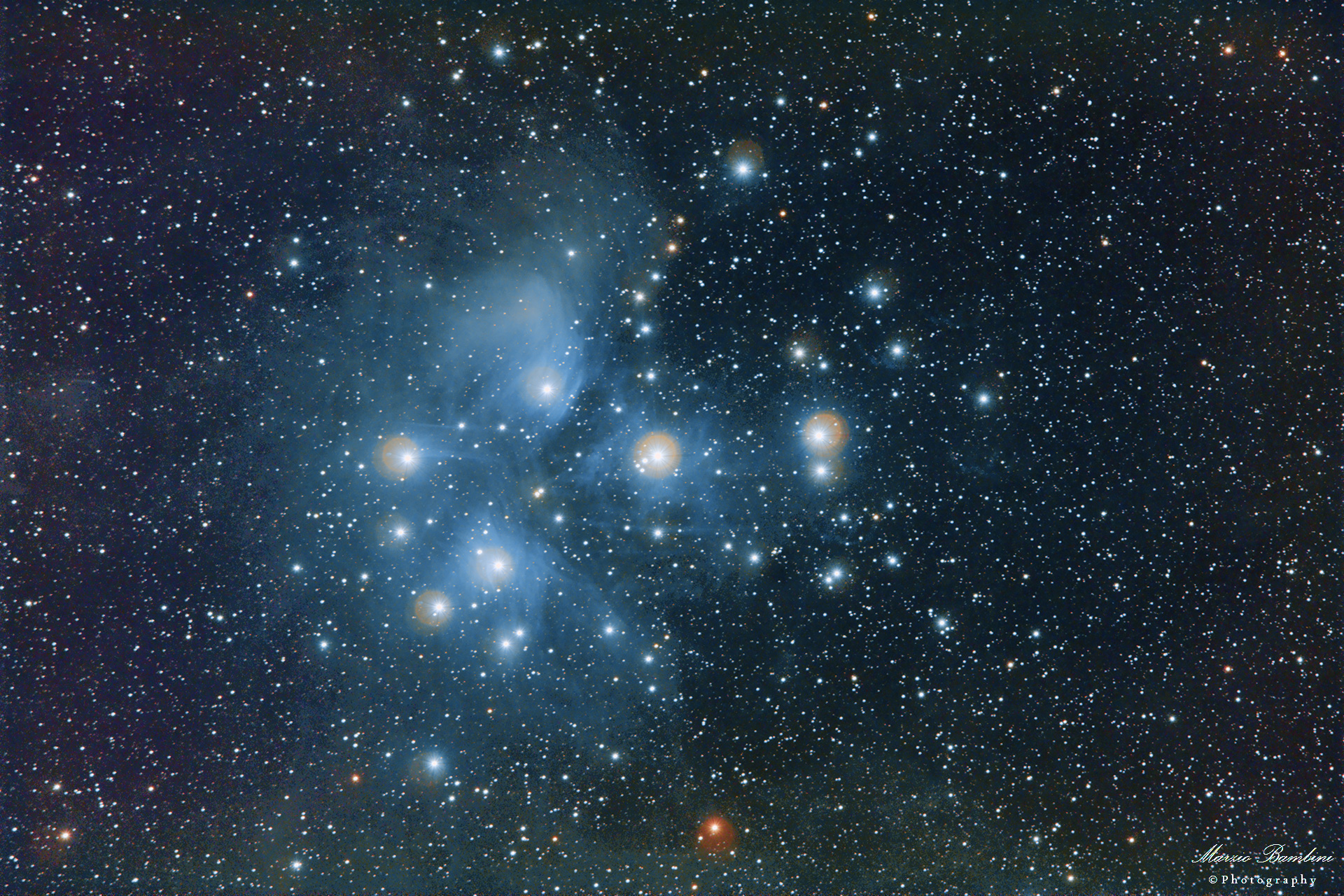 M45 Pleiades, the seven sisters