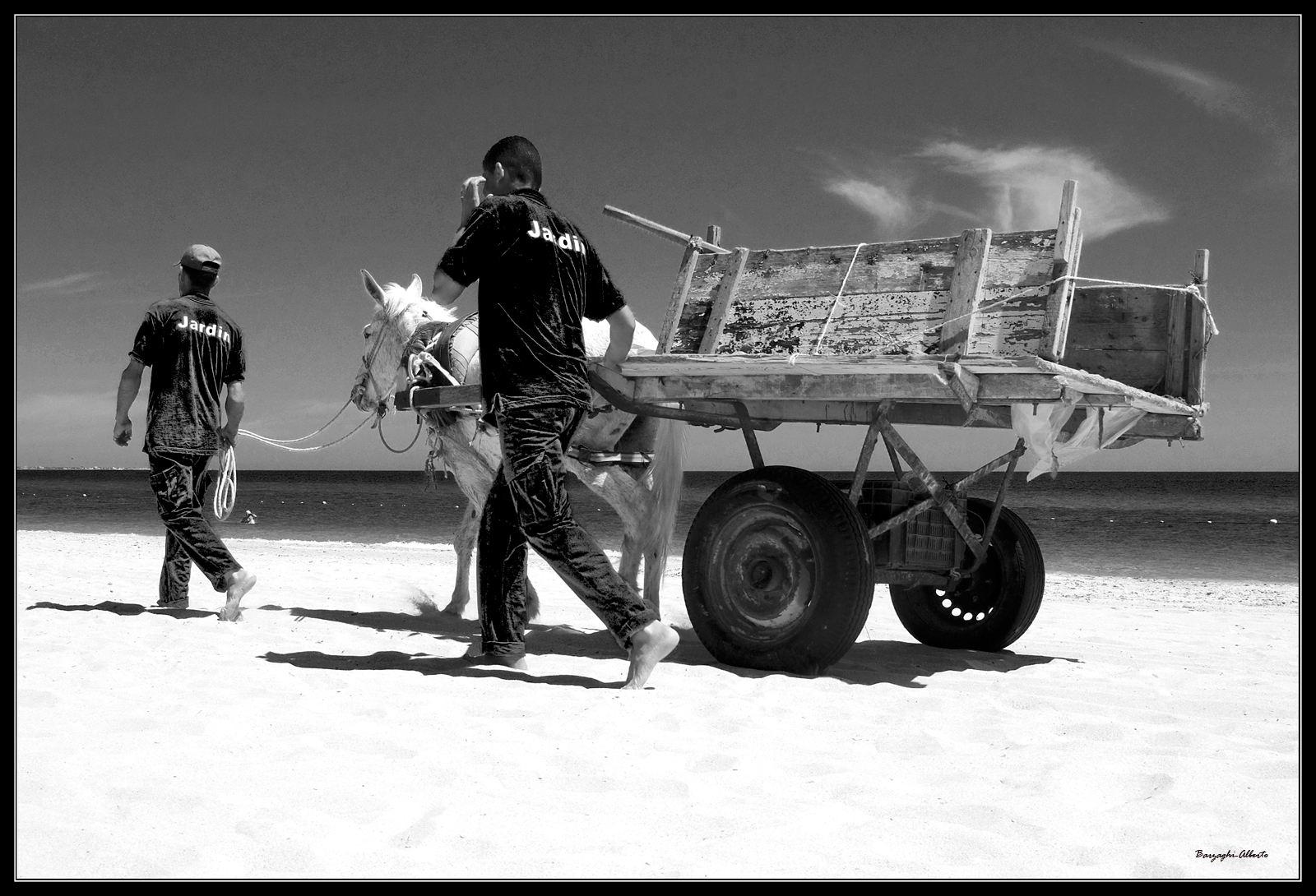 il carretto sulla sabbia