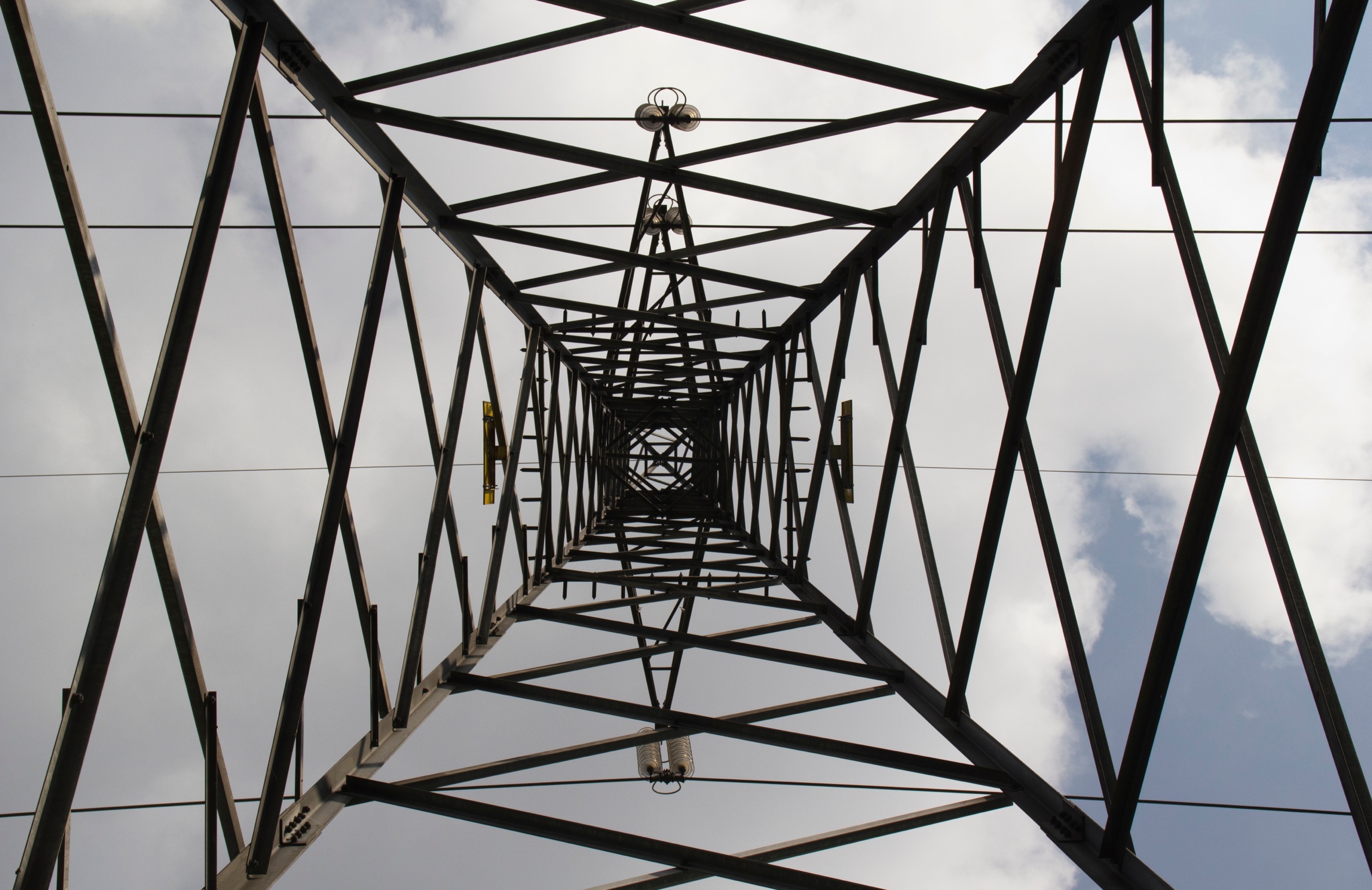 Lattice of light seen from below