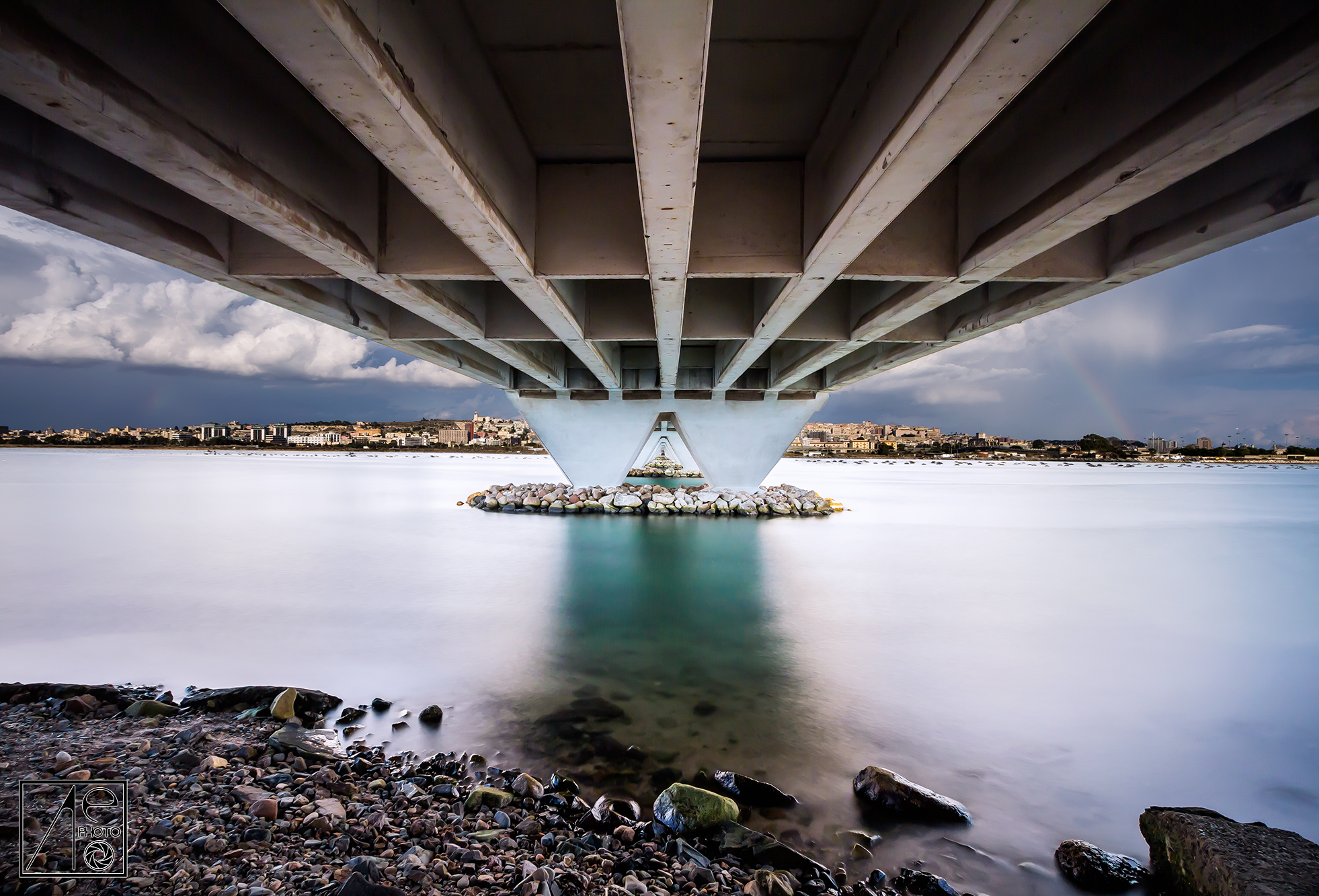 Thunderstorm under the bridge
