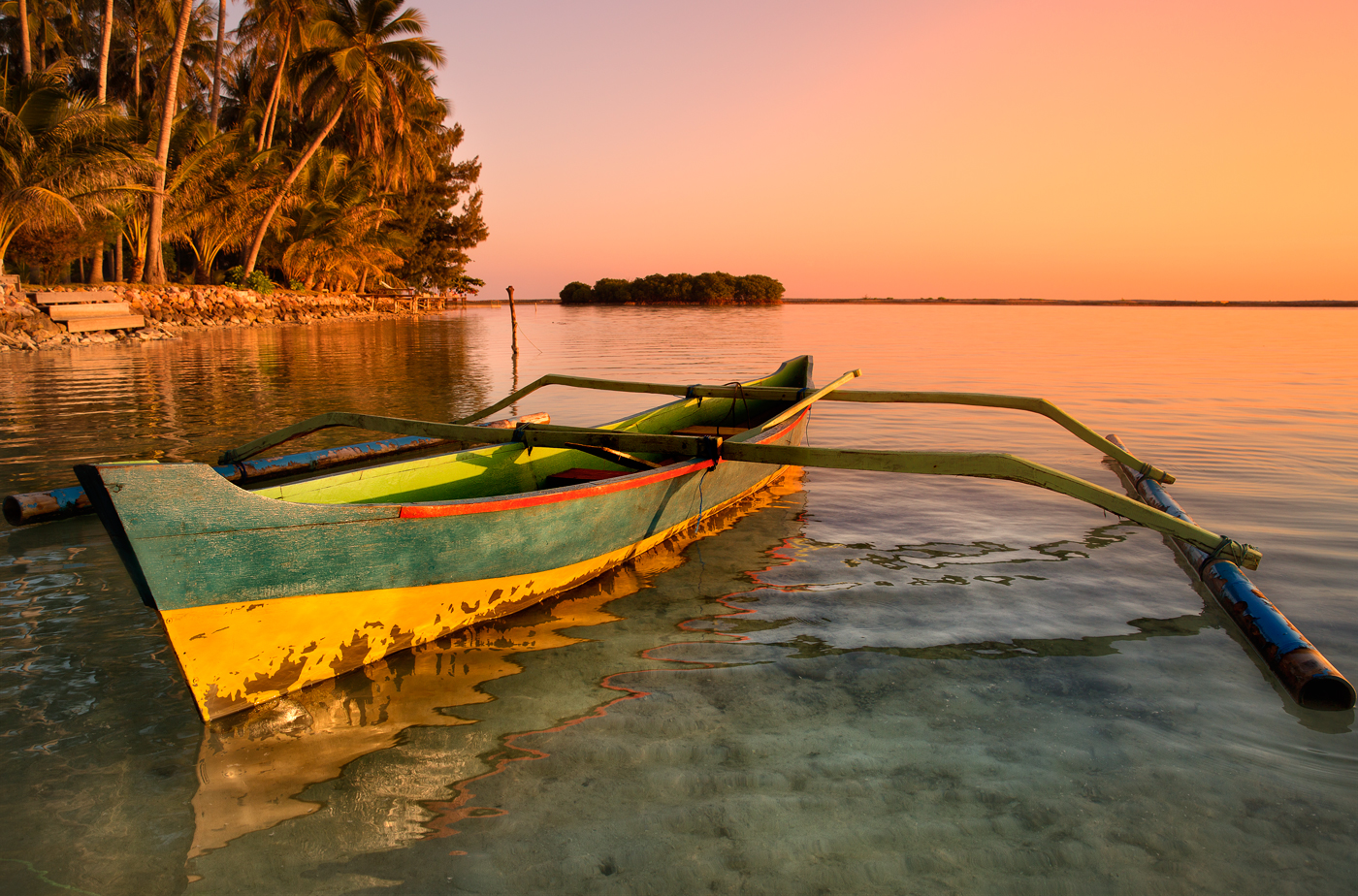Sunset on the lagoon