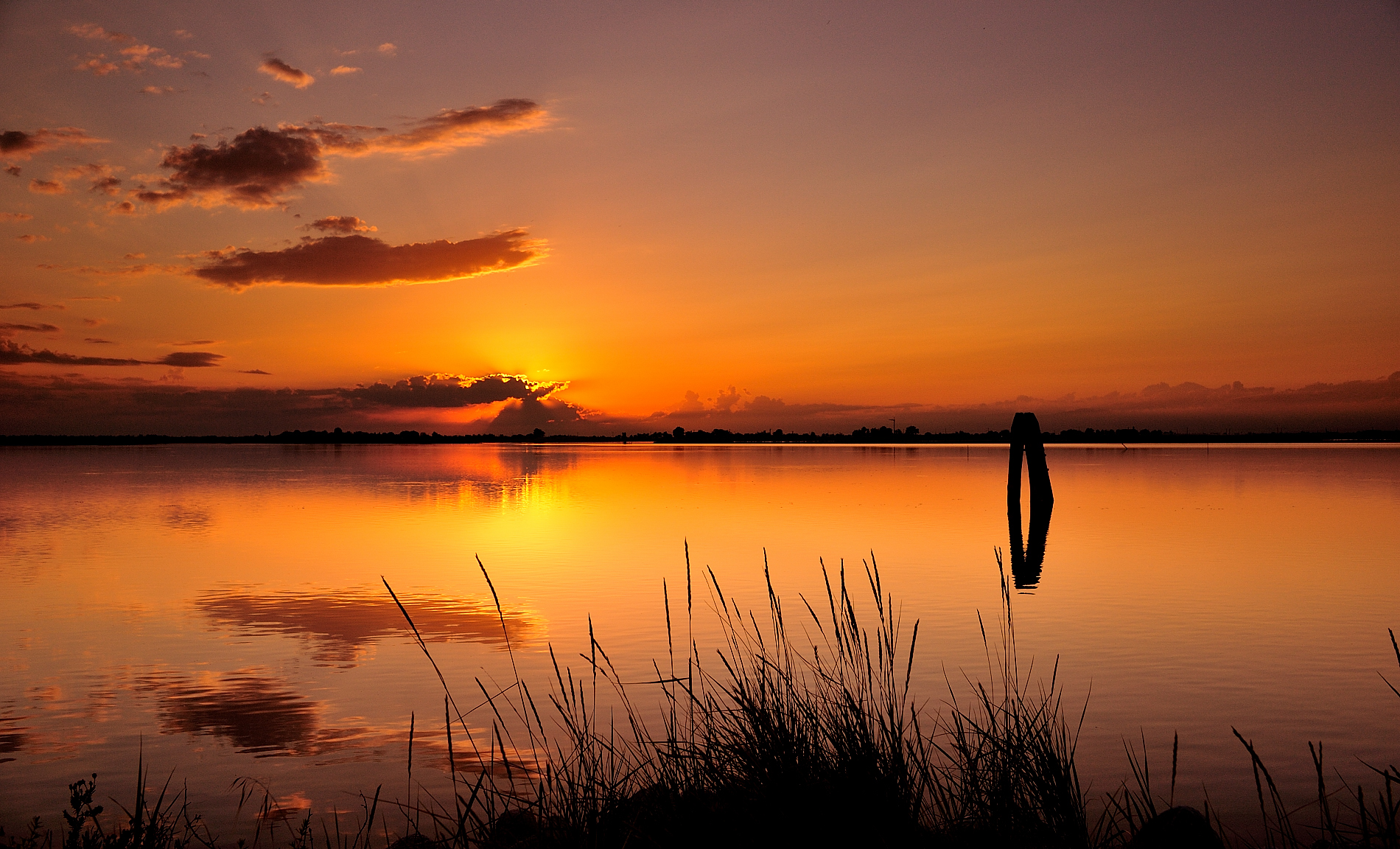 Sunset on the lagoon