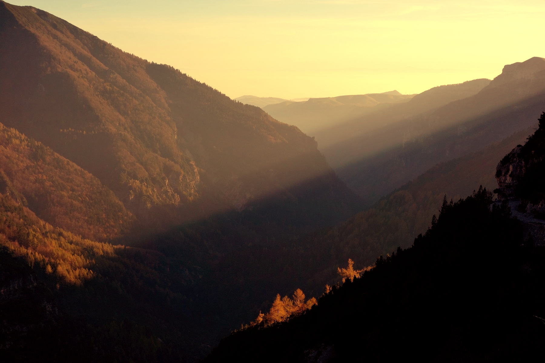 Here comes the night in Val Revolto