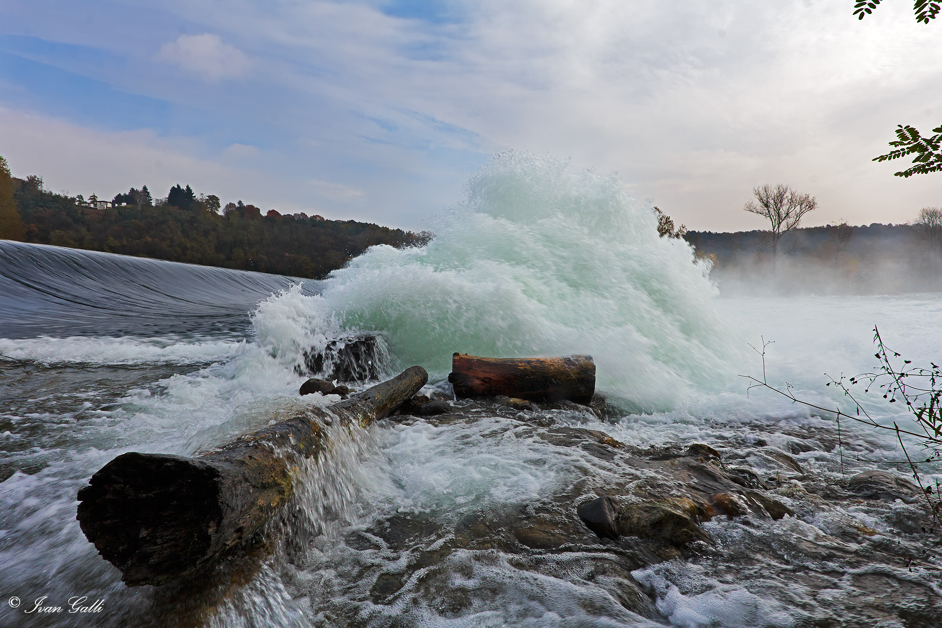 The dam Panperduto the Ticino River.