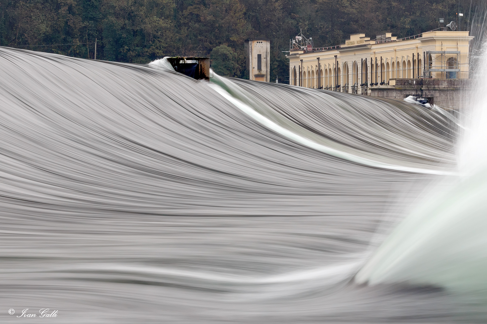 The dam Panperduto the Ticino River, artifact Conso