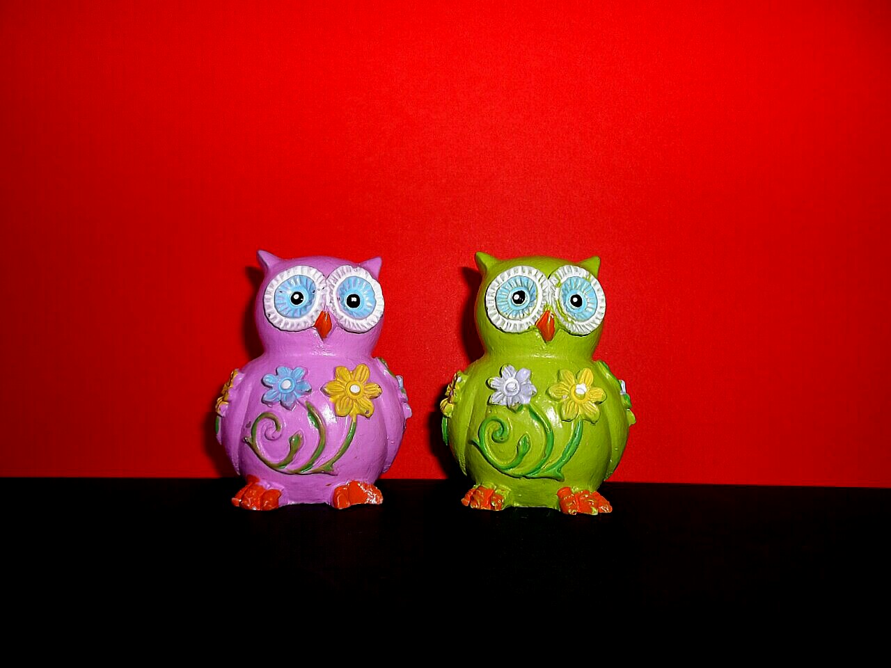 Owls red black