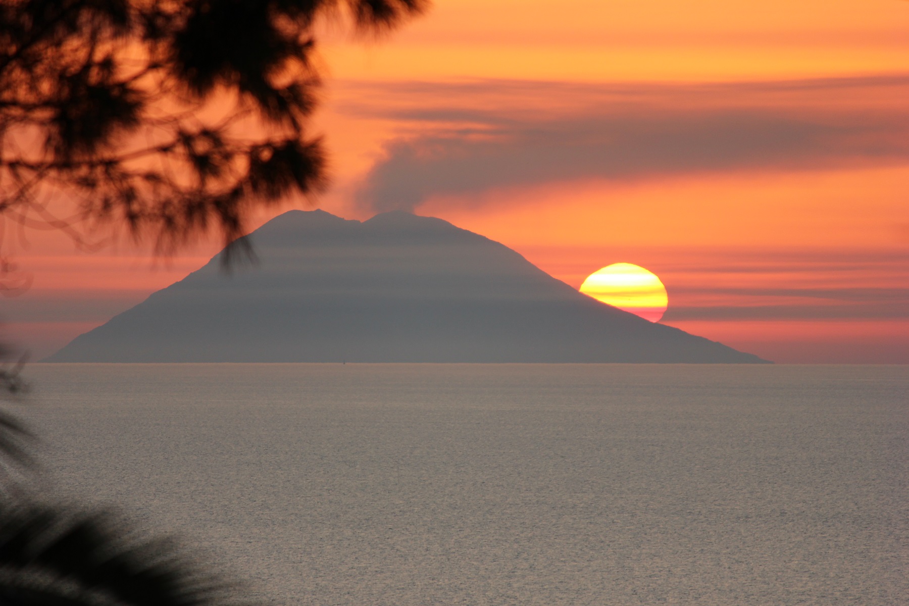 Lo Stromboli fumante...