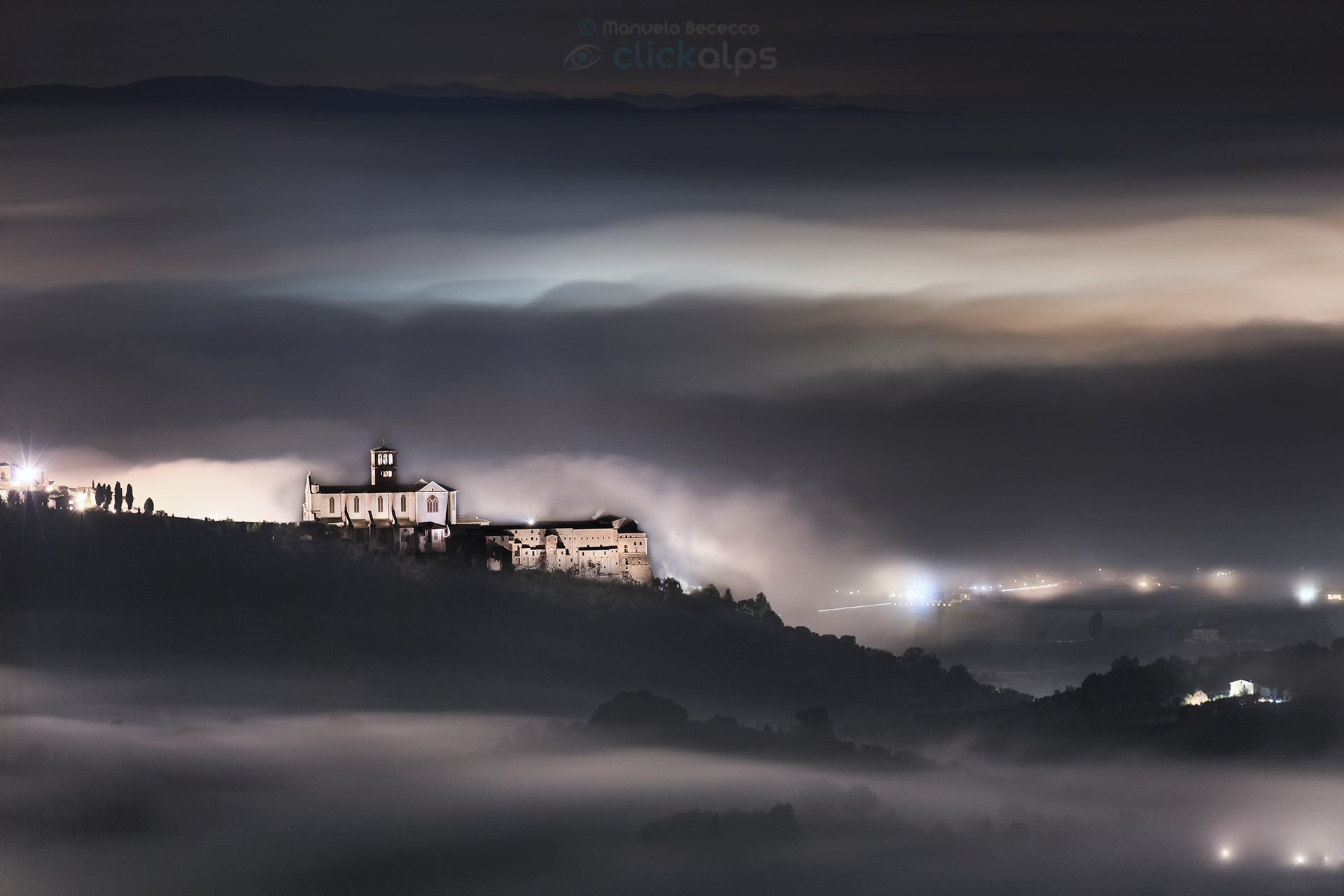 Assisi Wrapped in Fog