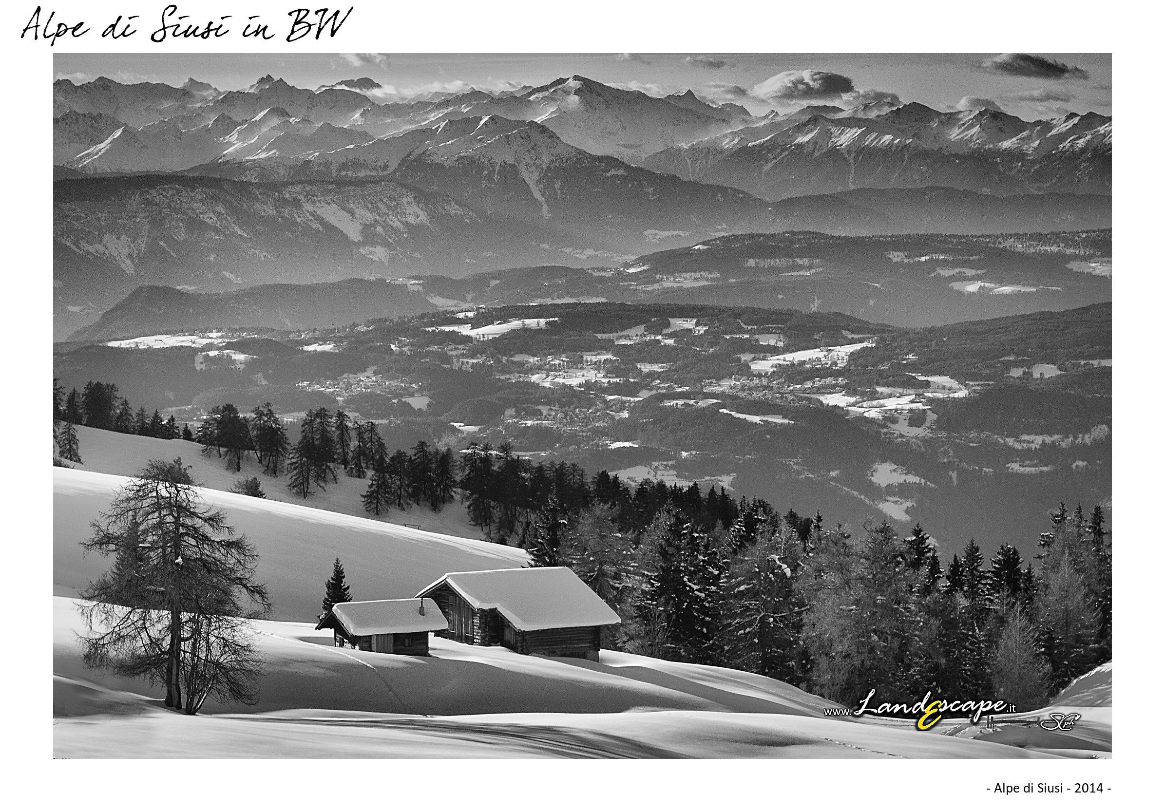 Alpe di Siusi in B & W