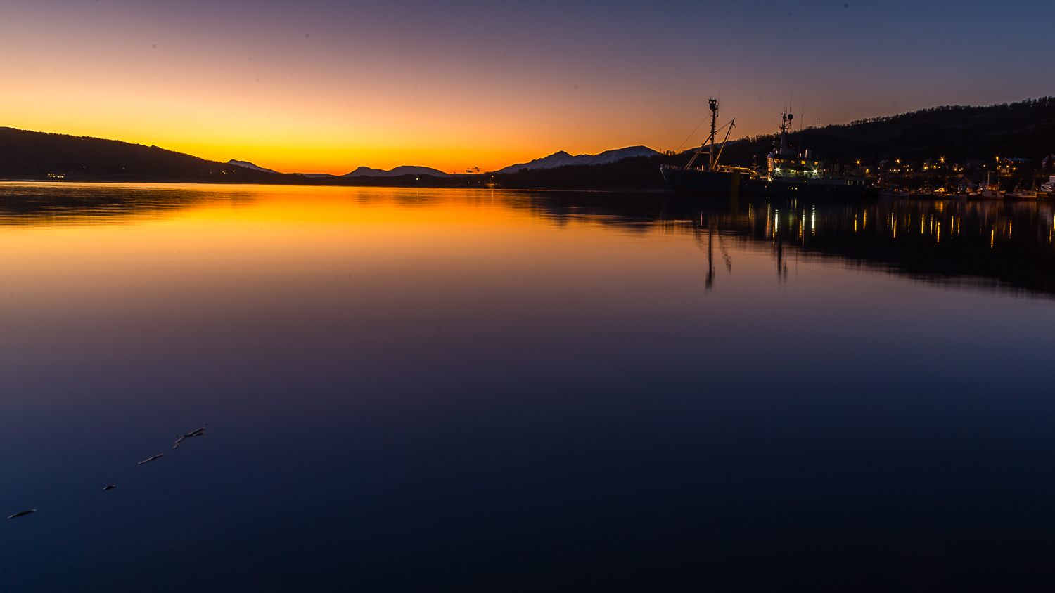 Vista da Kvaloya, Tromsoe, Norvegia