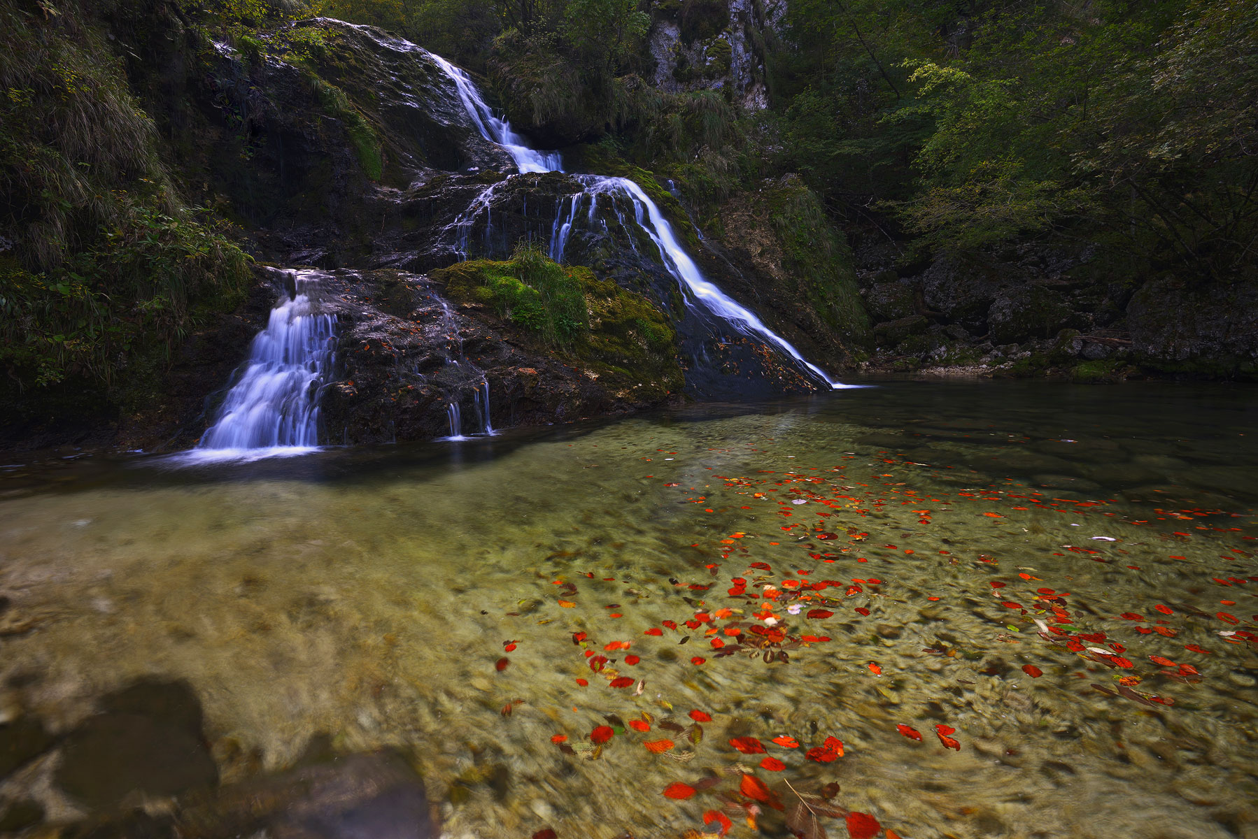 Fontanone Goriuda. Parte terminale della cascata.