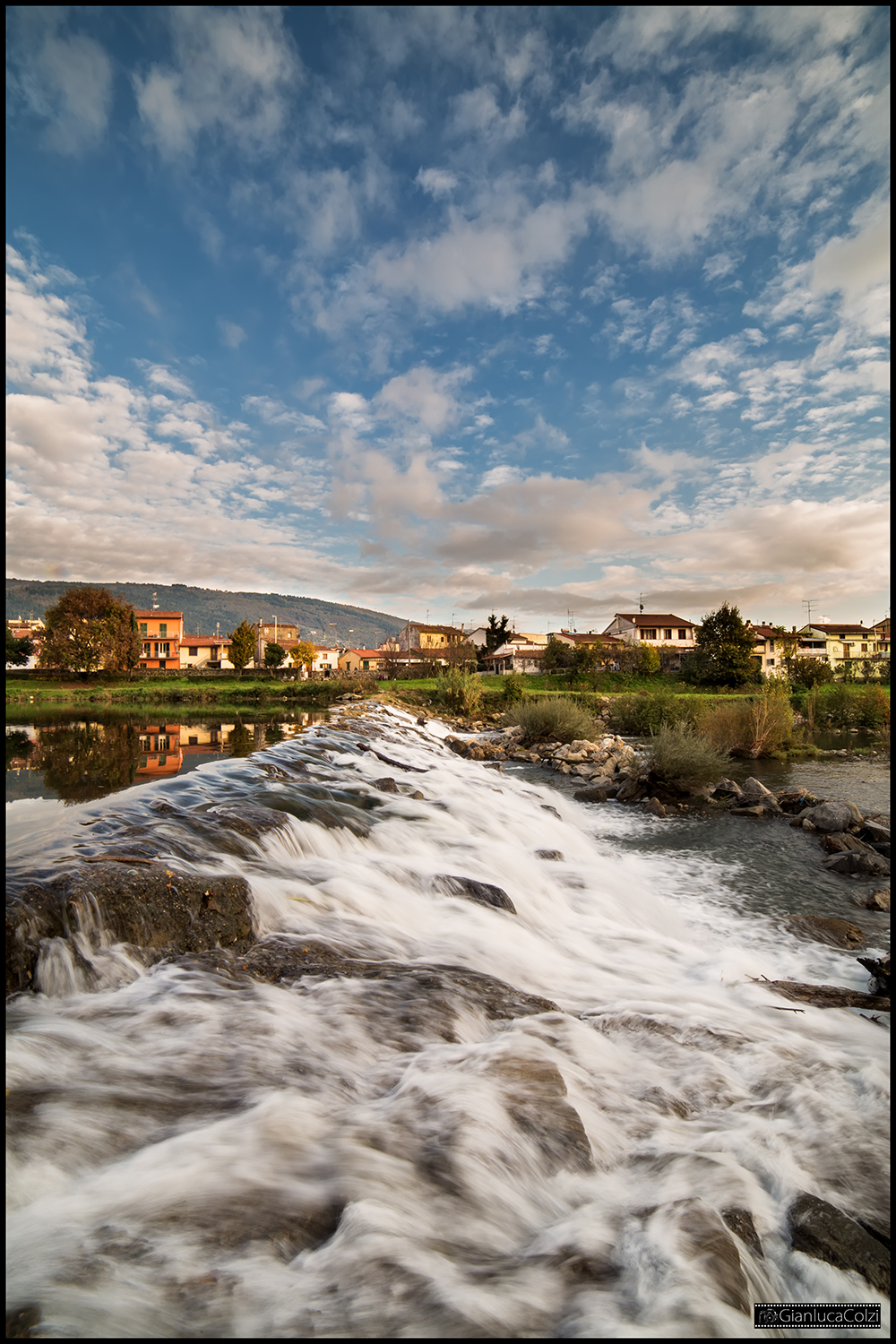 Weir river Bisenzio (Prato)