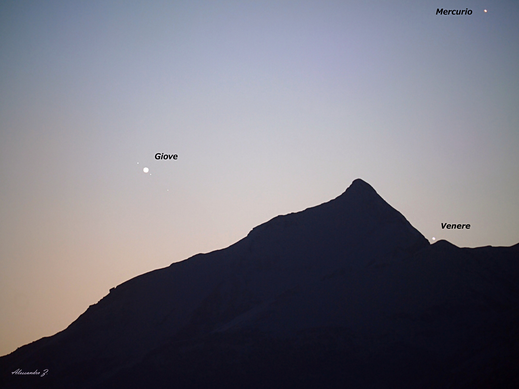 Conjunction of Jupiter, Venus and Mars on 26-May-2013