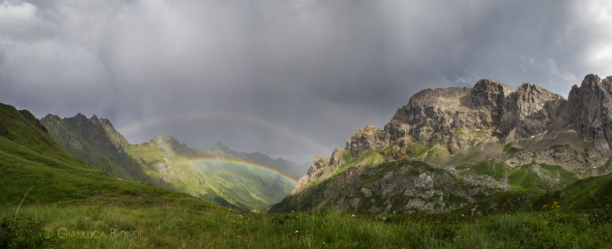 double rainbow Alps carniche