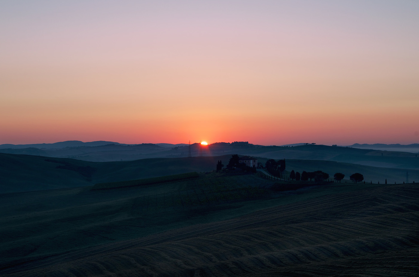 alba in Val d'Orcia