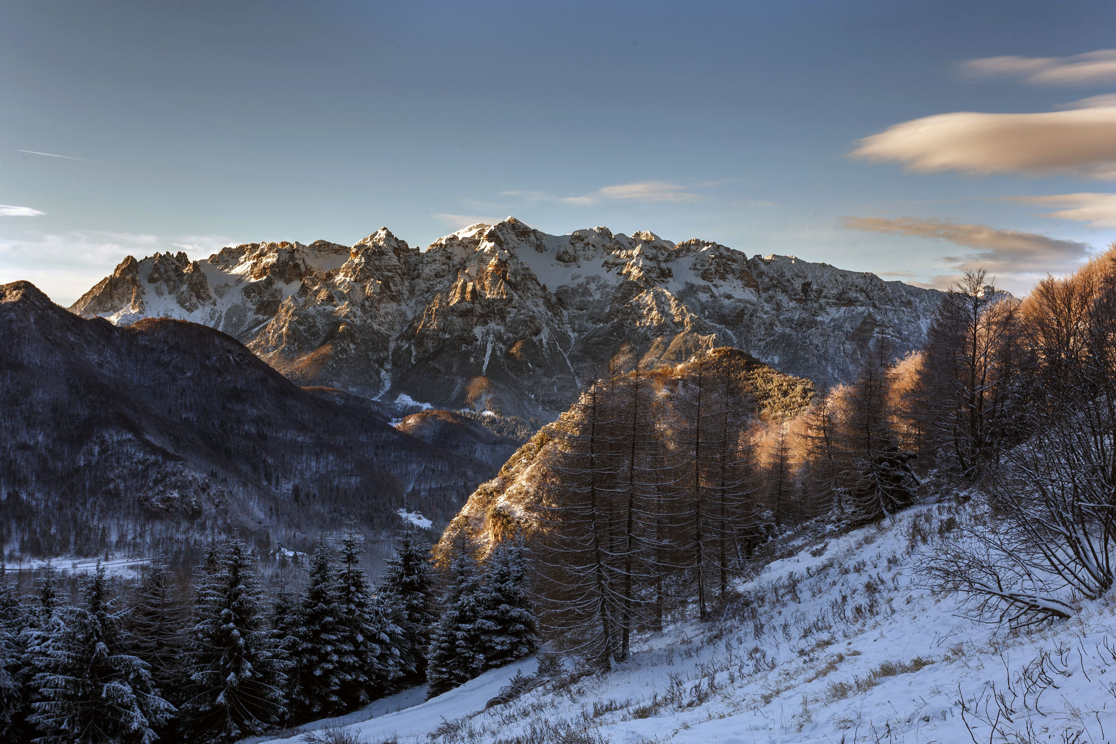 Le Piccole Dolomiti al primo mattino