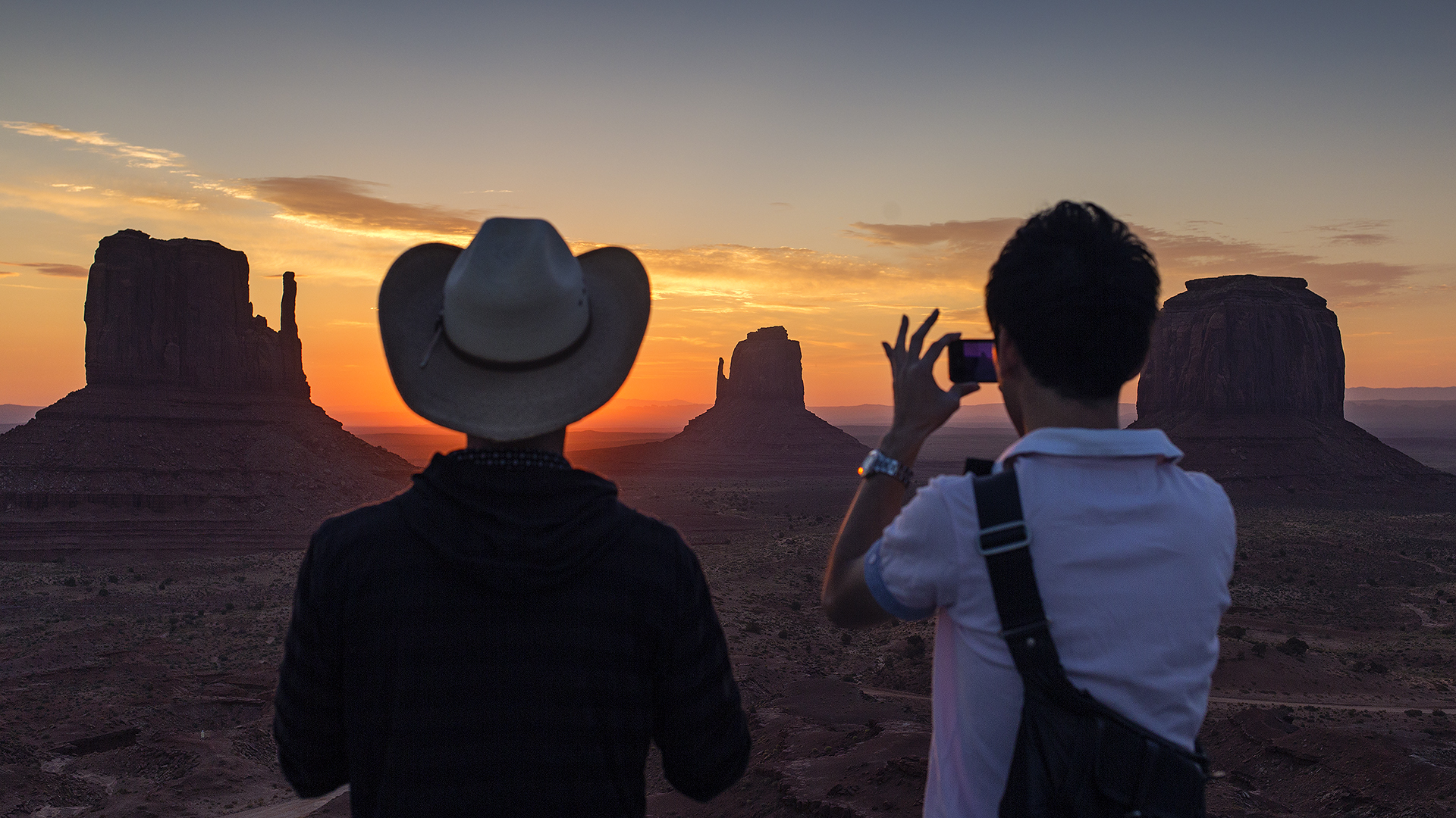 Cowboy alla Monument Valley
