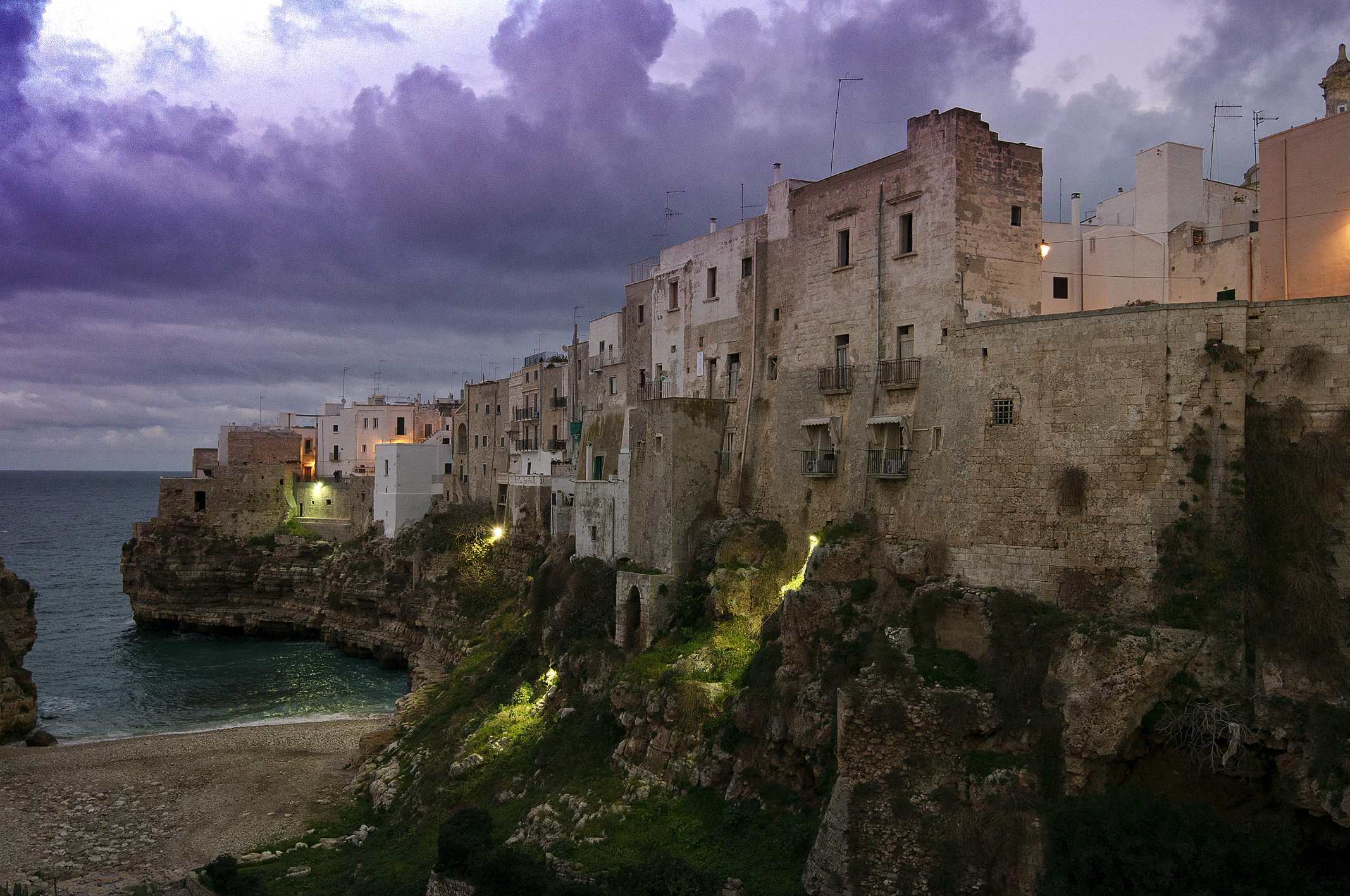 Sunset in Polignano Urban Landscape