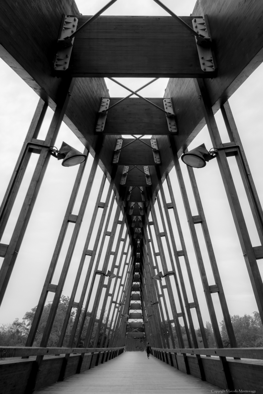 walking on the bridge