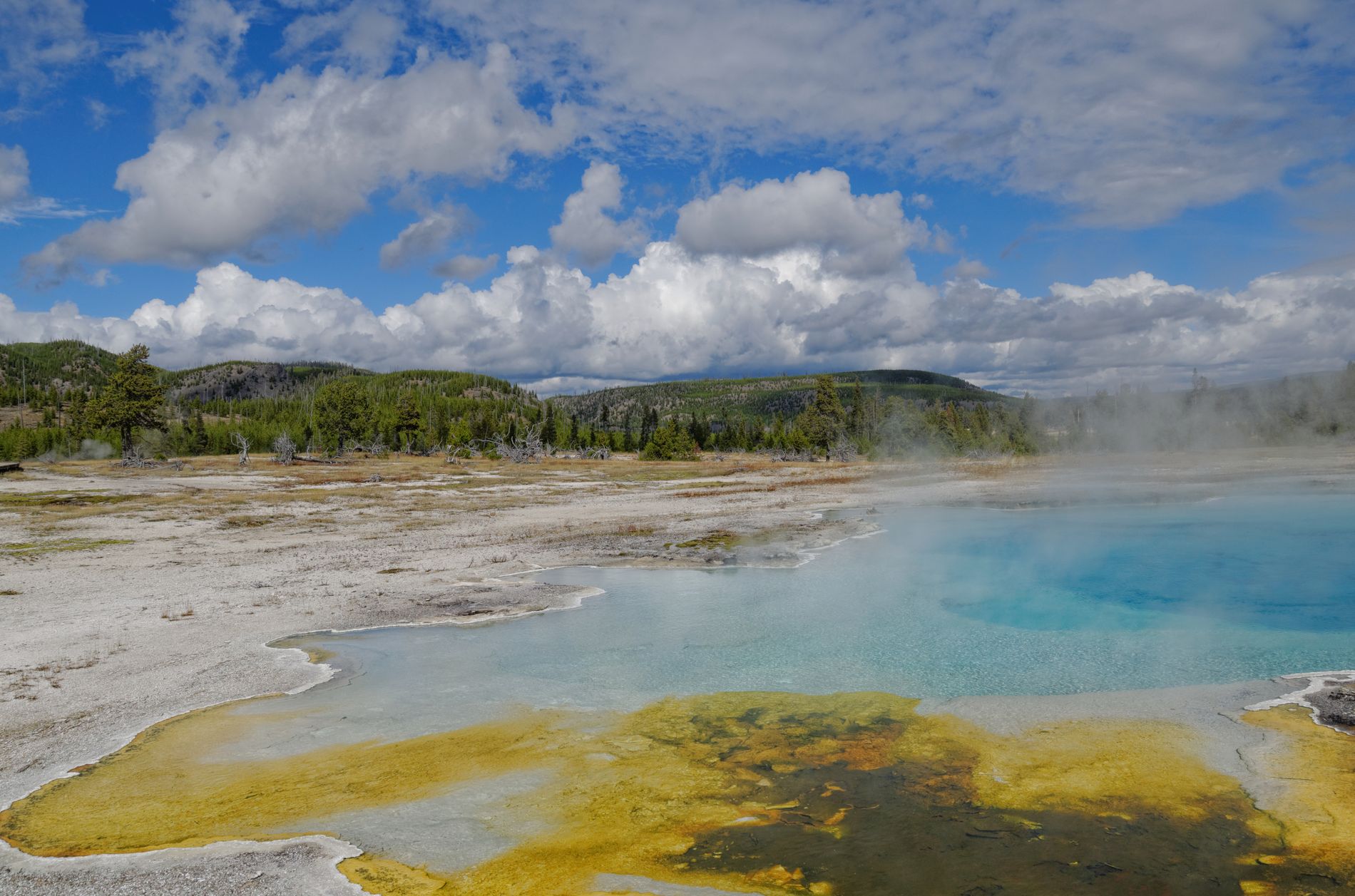 Yellowstone Spring and Clouds