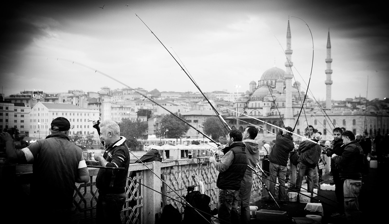 fishermen in Galata bridge