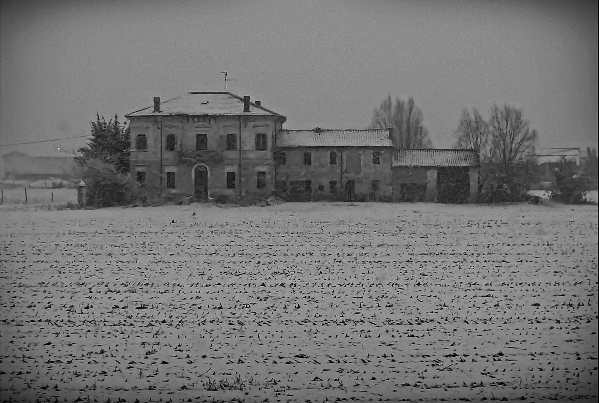 la pianura in bianco