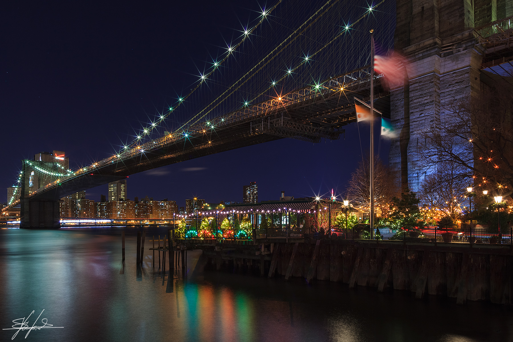 Brooklyn Bridge at night