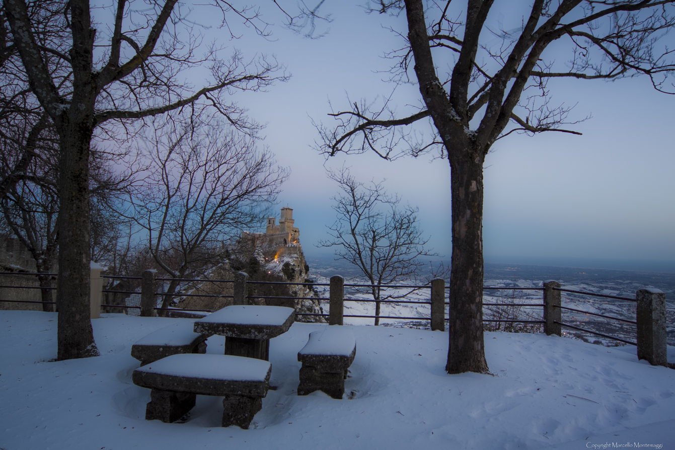 first snow in San Marino