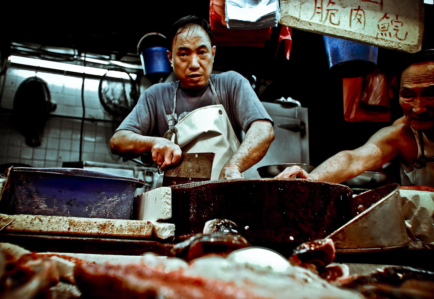 venditore di carne a shenzen (minaccioso)