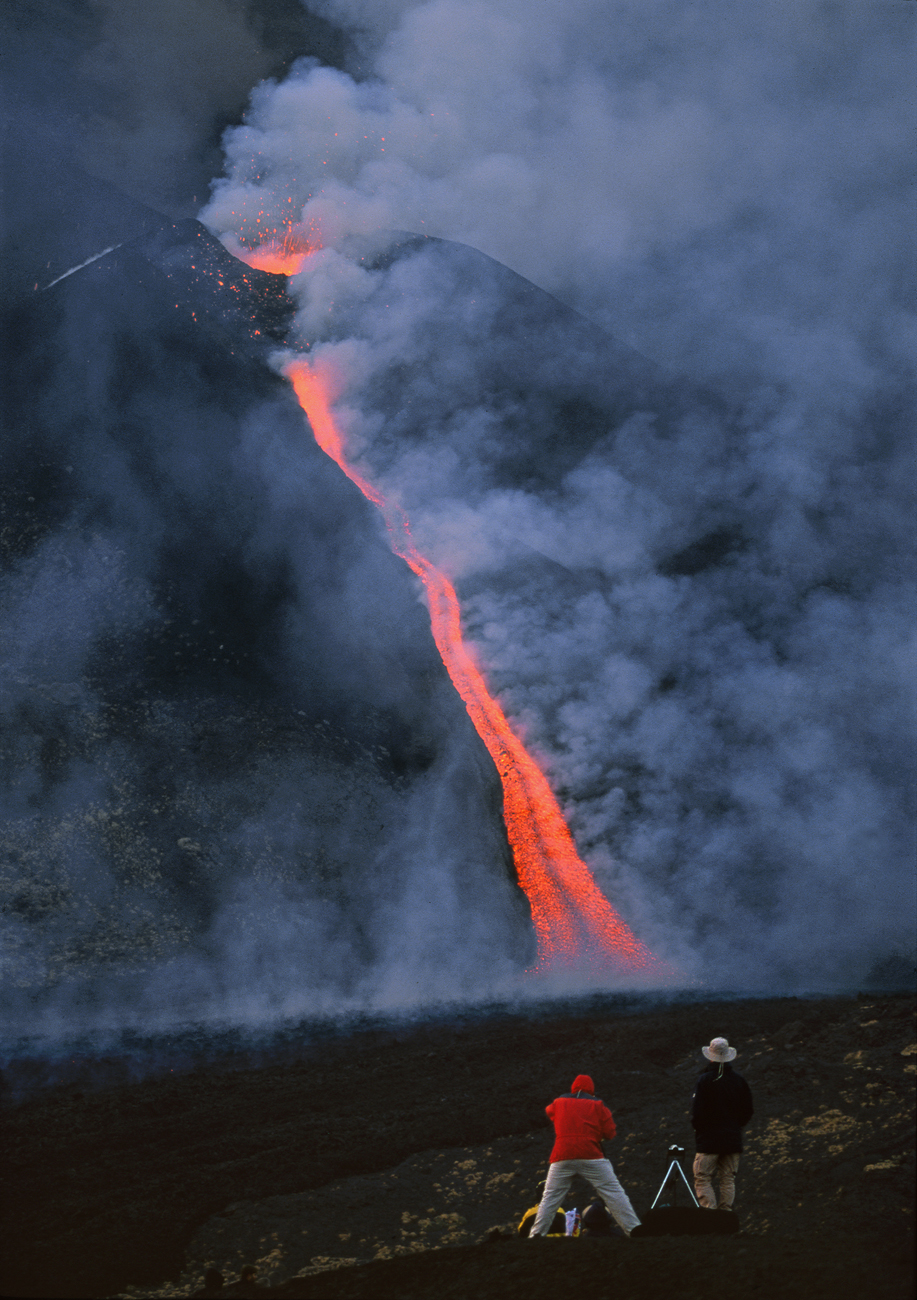 Etna volcanic cone with casting.