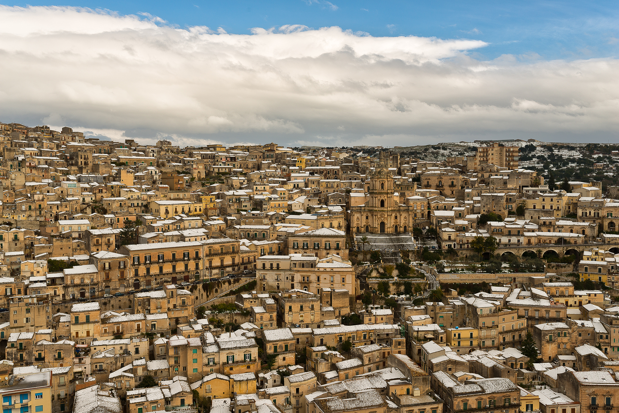 Snow on Modica