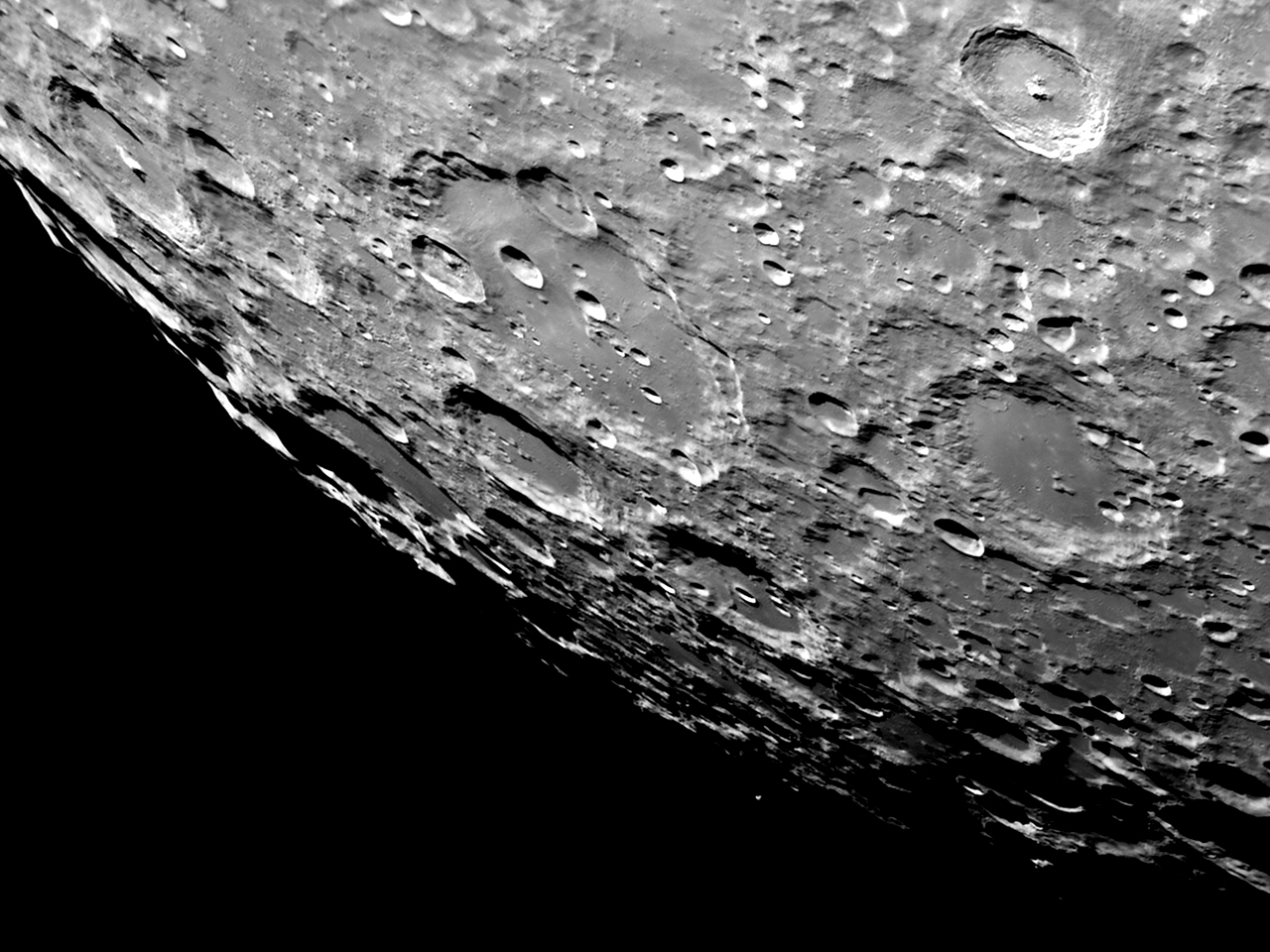 Moon South Pole January 1, 2015