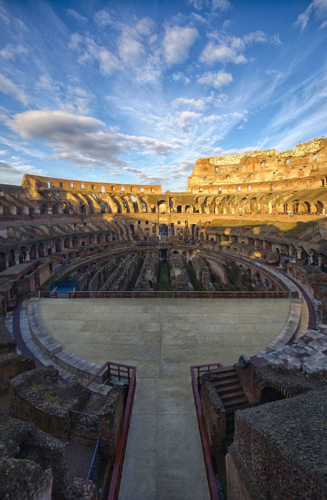 the entry into the arena