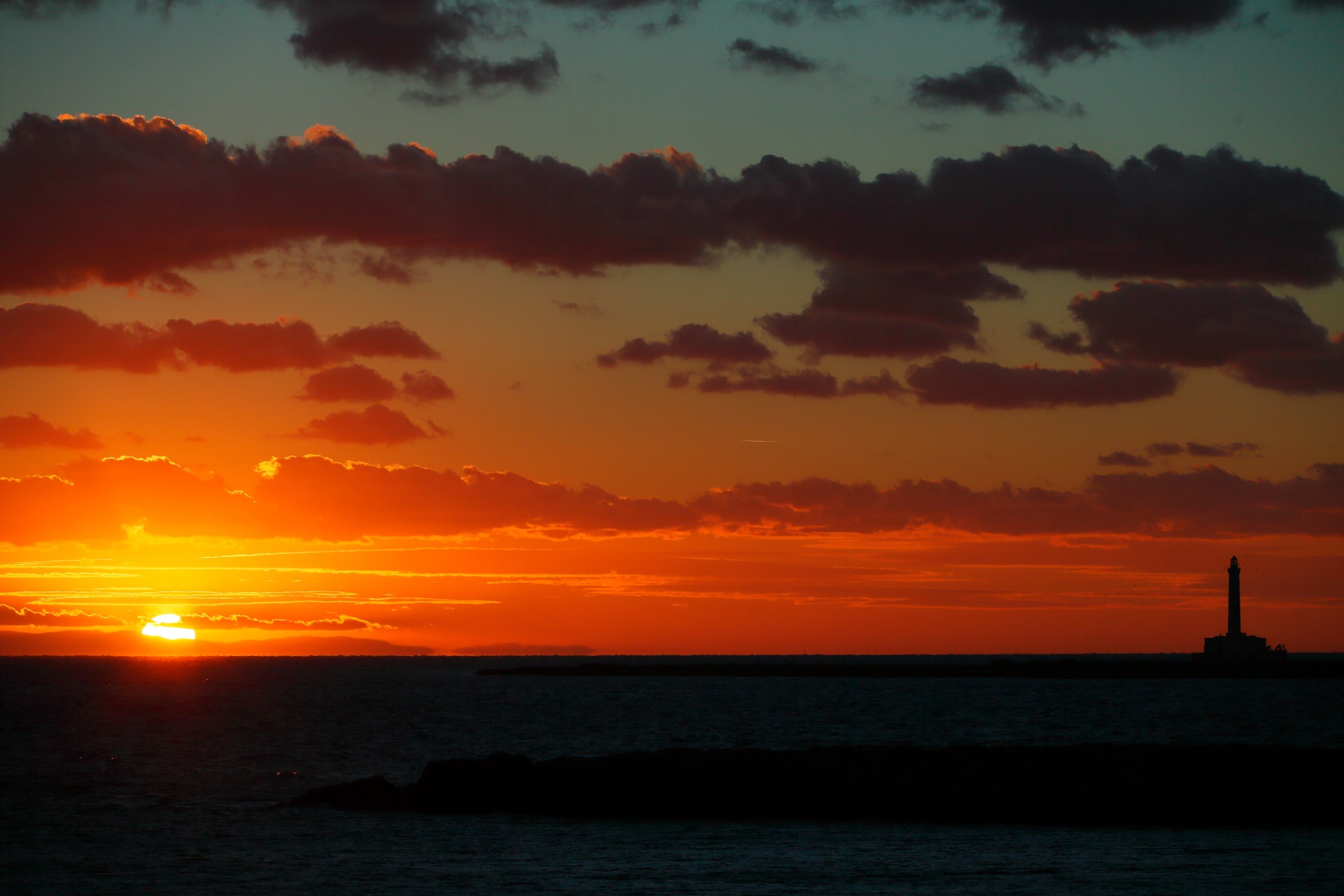 Lighthouse in sunset