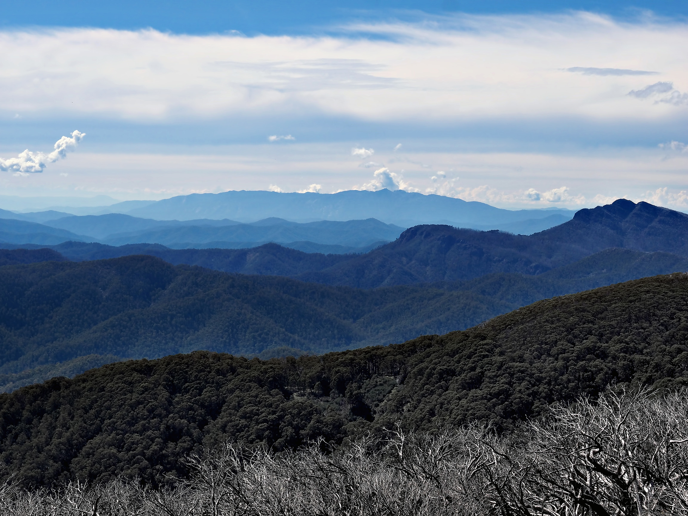 Playing with distance haze, Victorian Alps